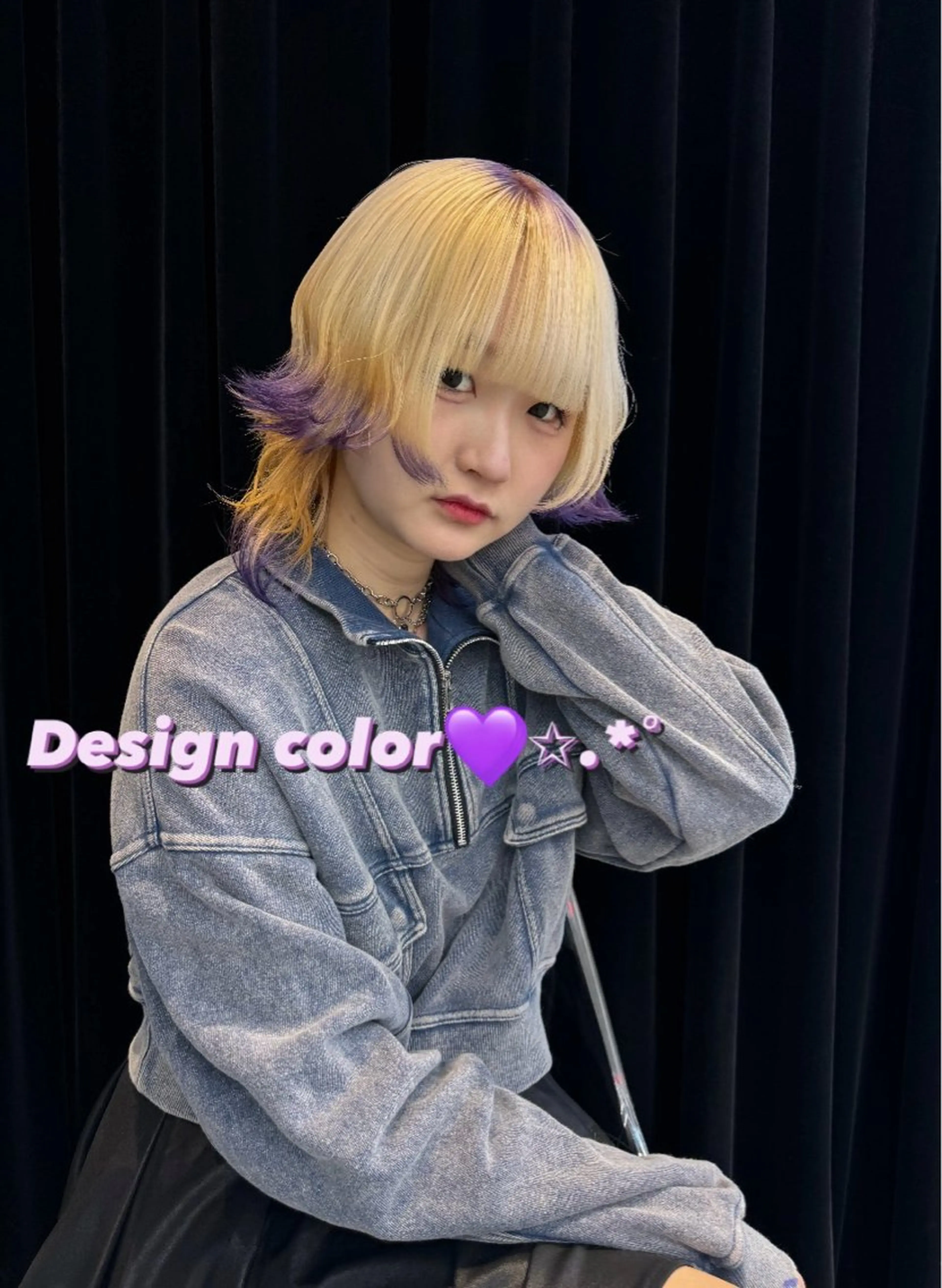 ミディアム カラー デザインカラー ウルフカット カット ヘアカラー トリートメント 🫧‪Ameri🫧 JILLSTUDIOのヘアスタイル