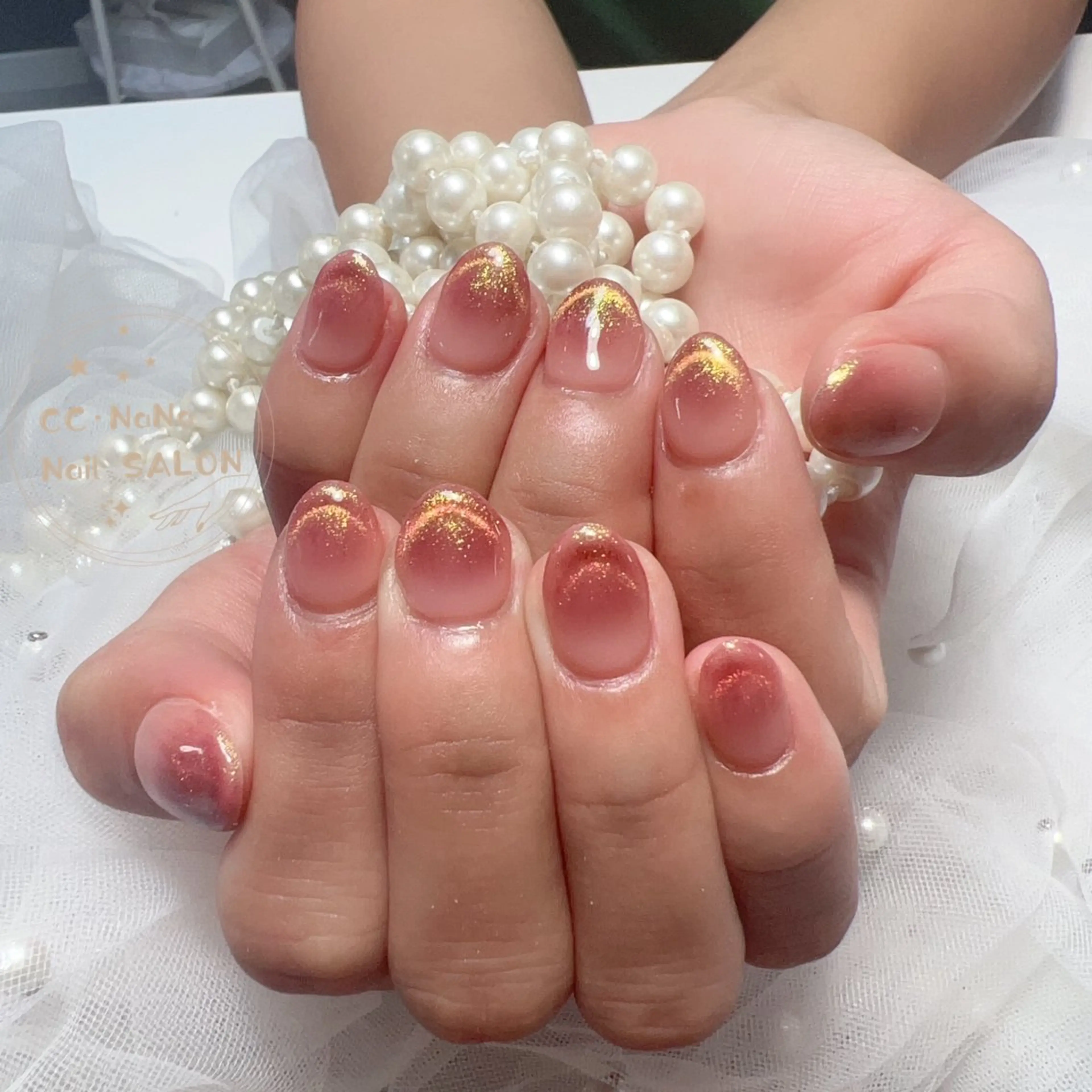 ネイル チークネイル フラッシュネイル ハート キラキラネイル 韓国ネイル ハンドネイル 💎CC・NaNa 韓国風ネイル🌙Cのネイルデザイン