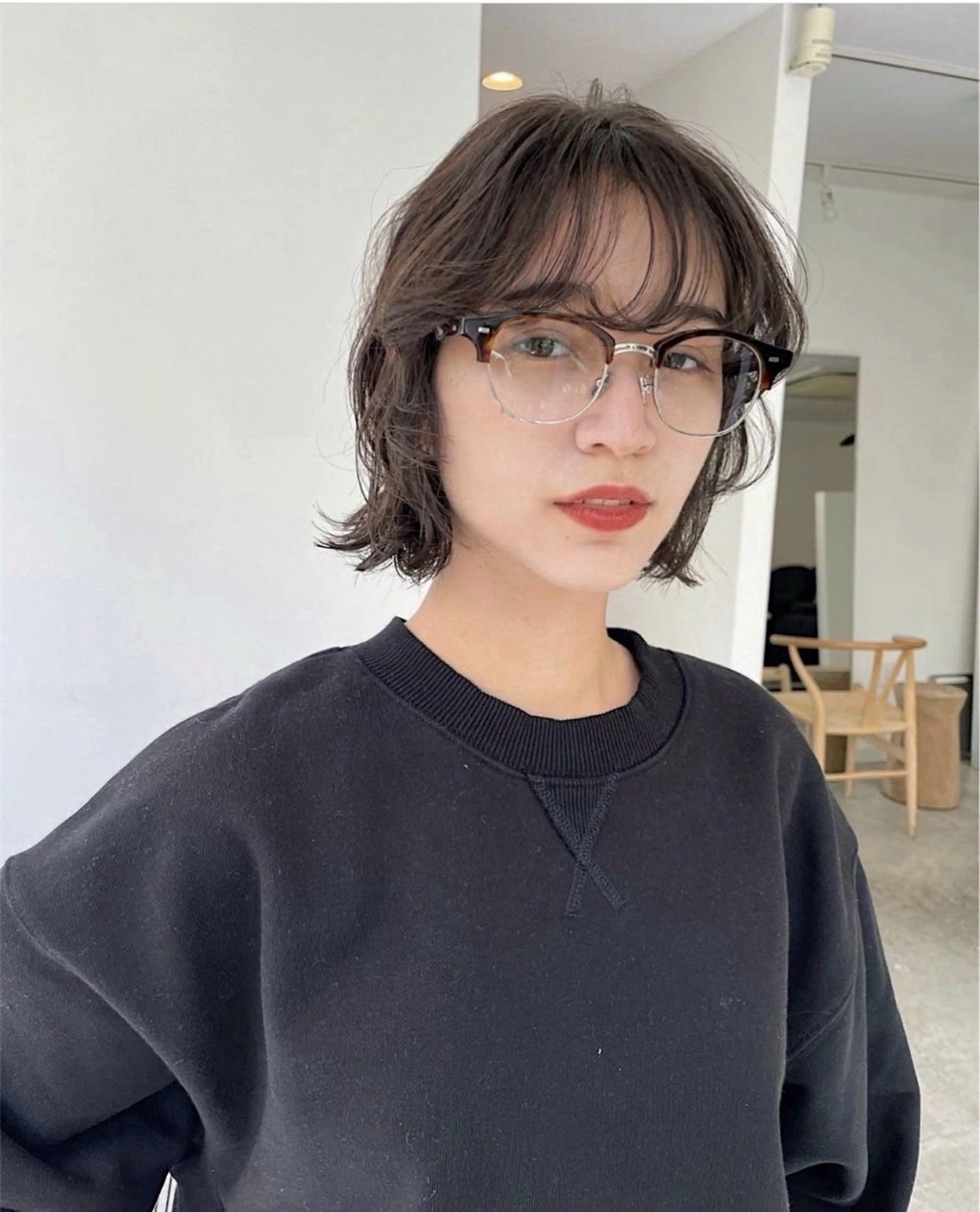 ミディアム カット ヘアカラー 似合わせcut ◎ 倉橋実咲のヘアスタイル