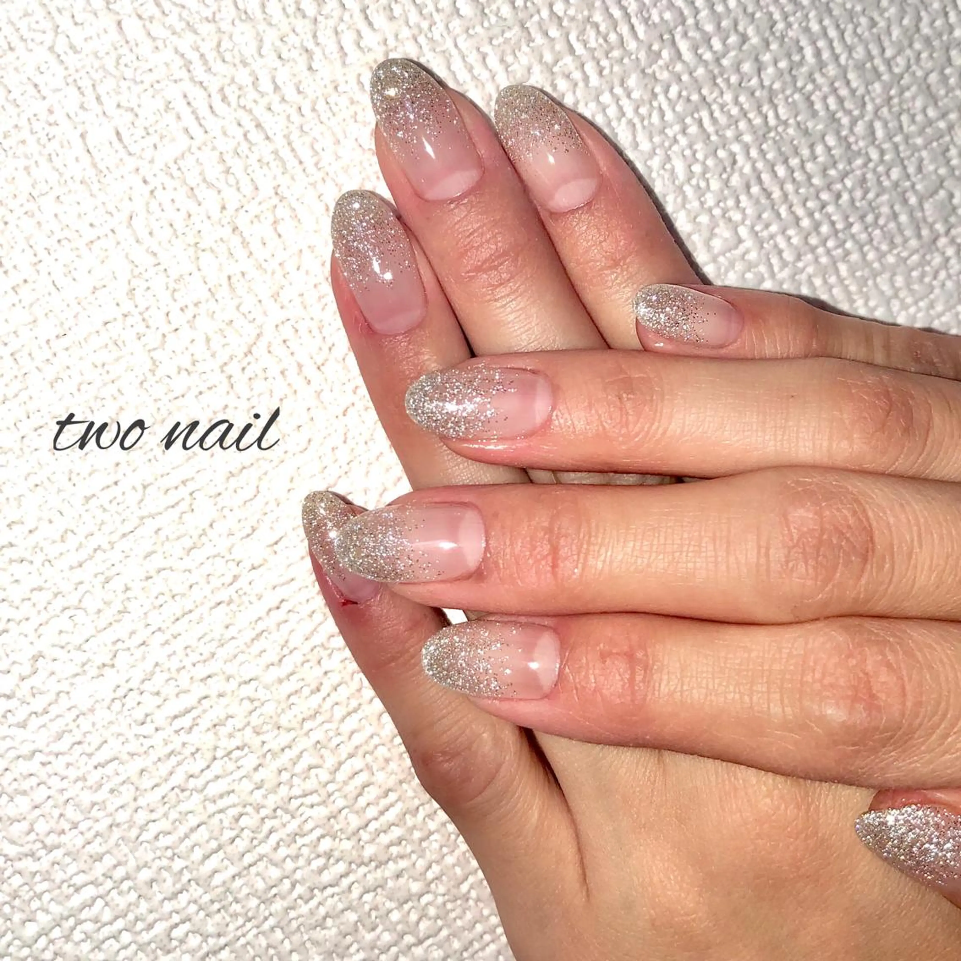 ネイル アートネイル フットネイル ハート ニュアンスネイル ホワイト ハンドネイル two nailのネイルデザイン