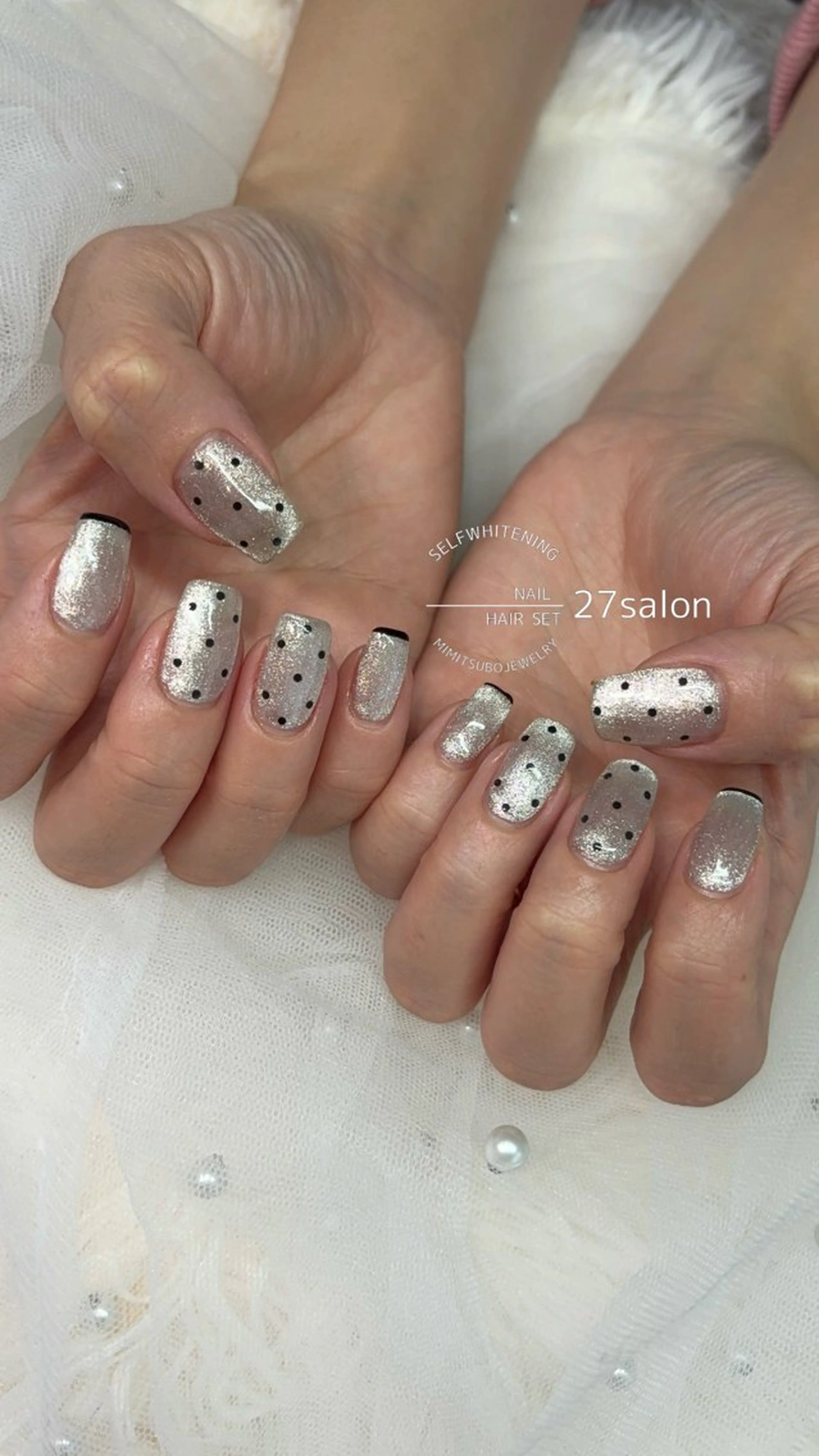 ネイル ドット マグネットネイル ハンドネイル 27salon yuinaのネイルデザイン