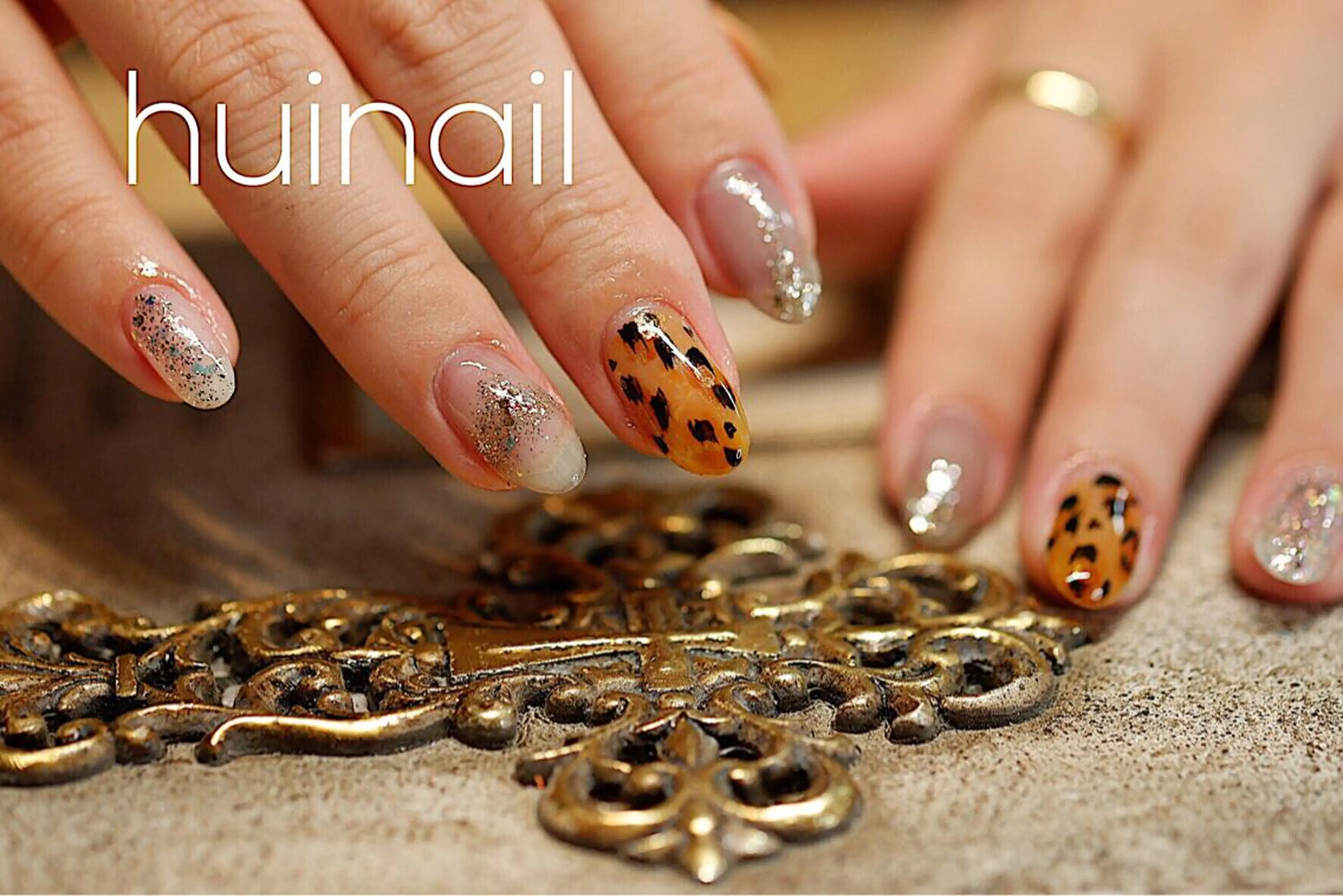 ミディアム めぐみのネイルサロン スタッフ練習のネイルデザイン