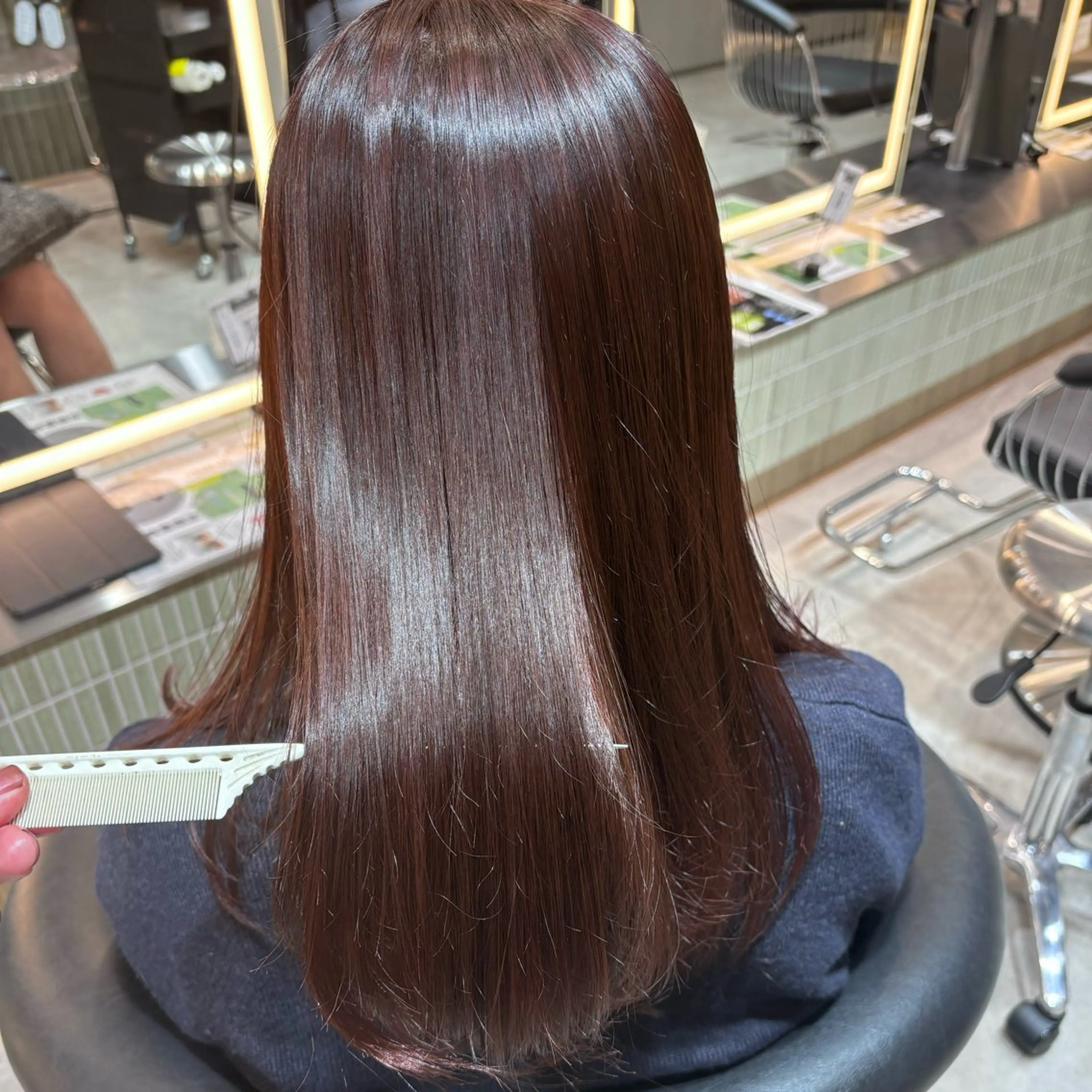 セミロング カラー カット ヘアカラー 縮毛矯正 トリートメント 髪質改善/縮毛矯正/ 韓国ヘア/矢野のヘアスタイル