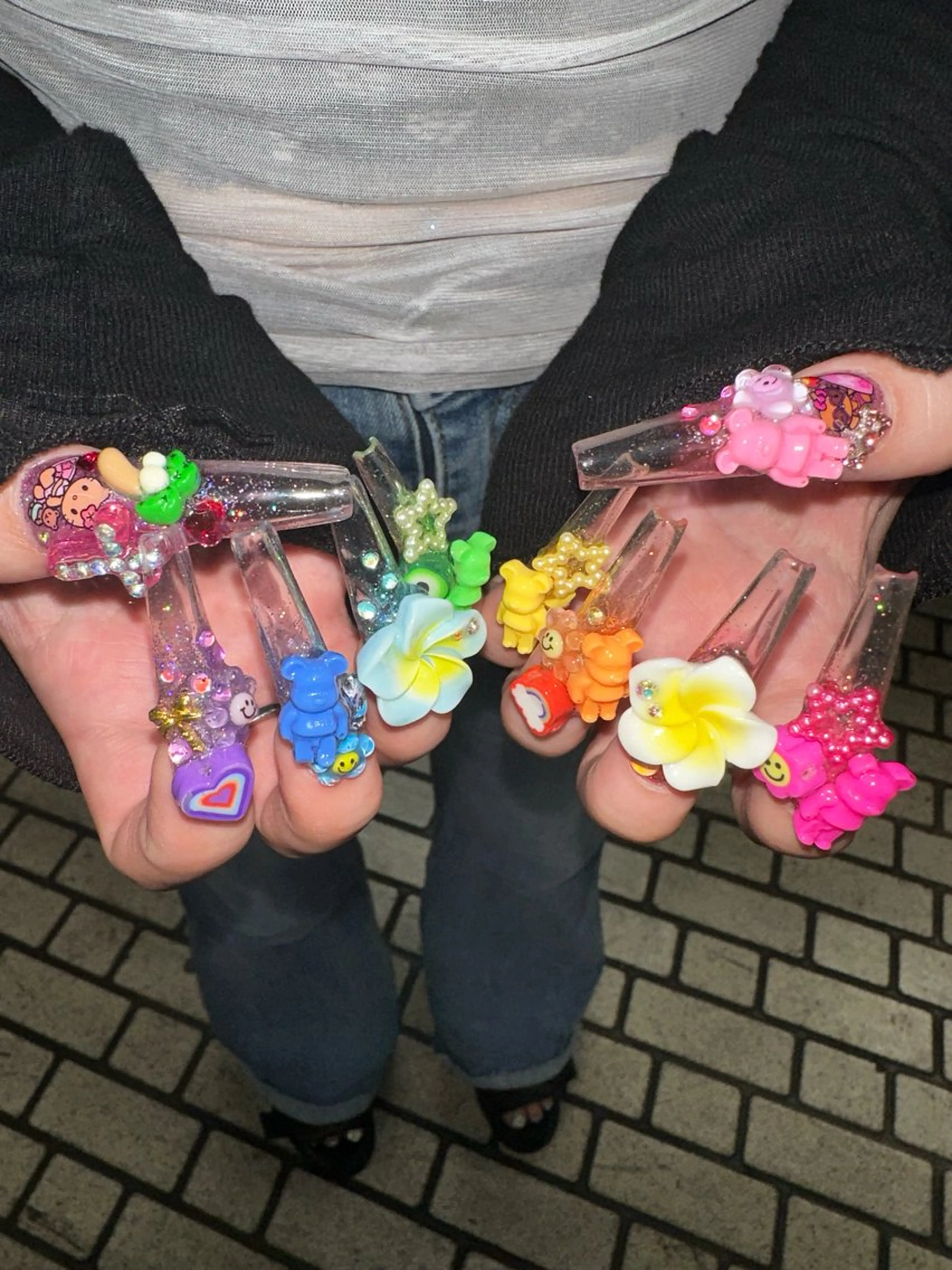 ネイル ラメ(グリッター) ハンドネイル RICO Nail パーツつけ放題🌈のネイルデザイン