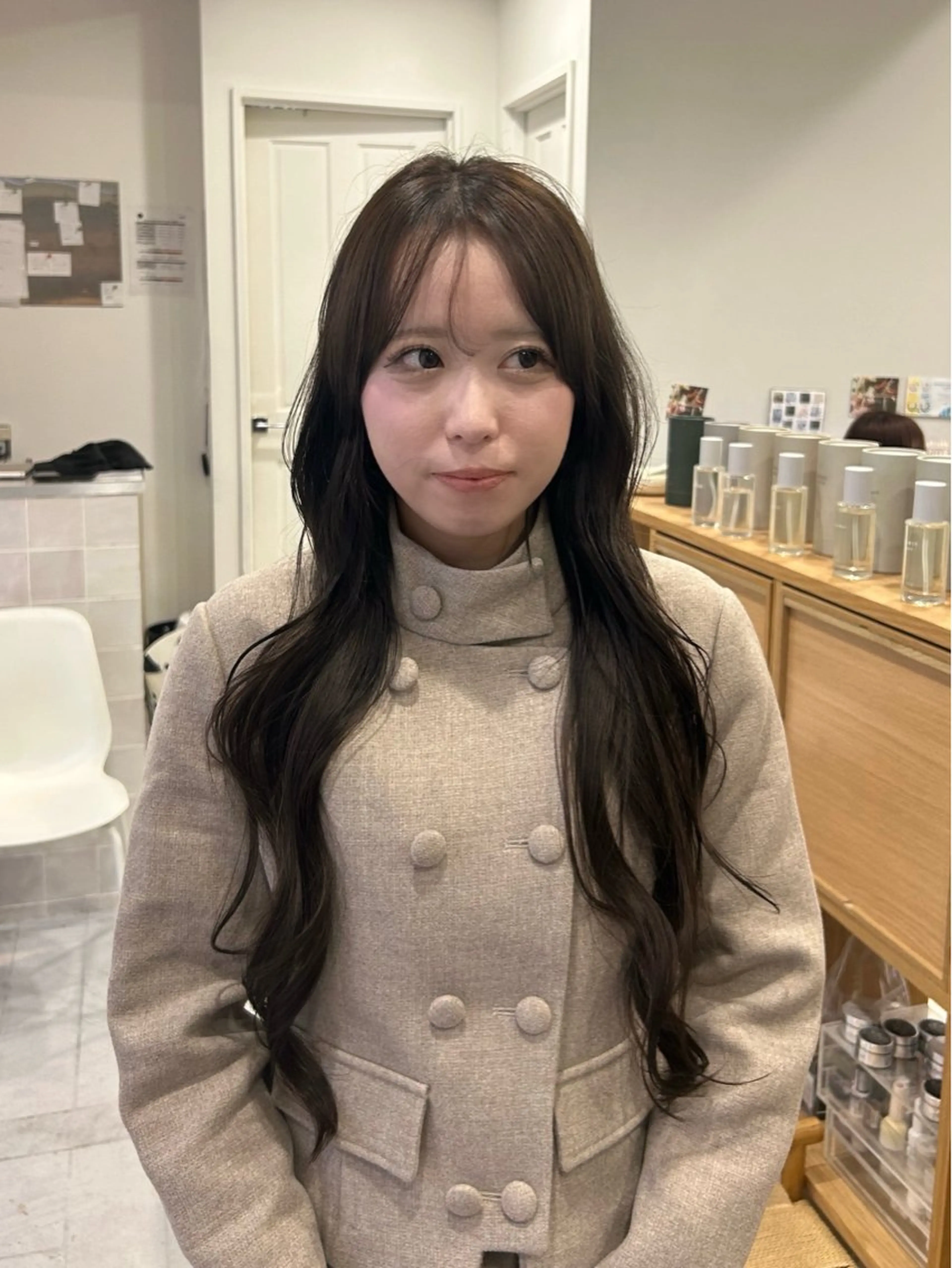 ロング カラー カット ヘアカラー トリートメント 韓国ヘア ‎⟡.·KANA🐥のヘアスタイル