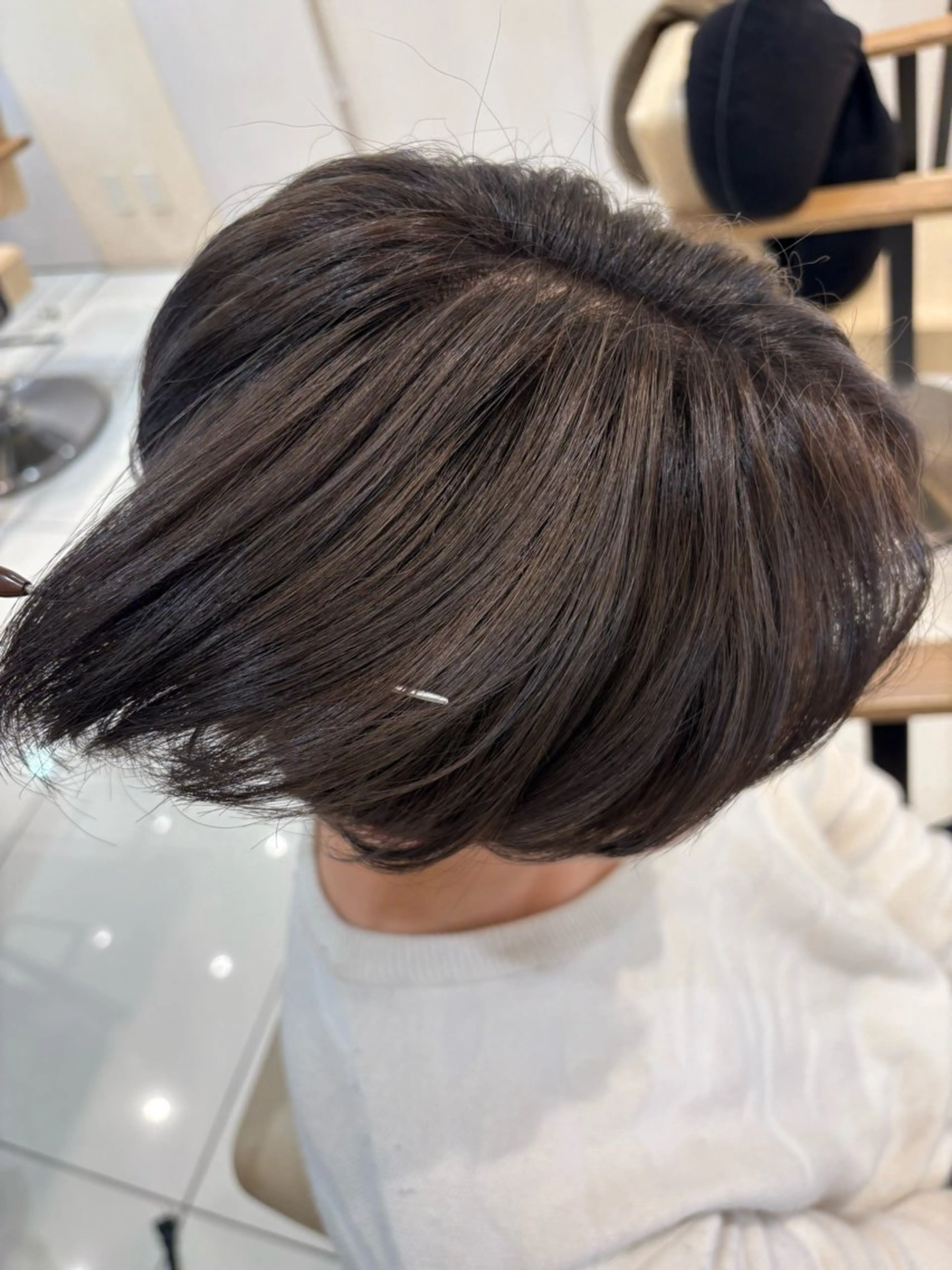 ショート カラー ブラウンカラー ダークブラウン 本厚木パーマ＆ブリー チ特化メンズショートのヘアスタイル