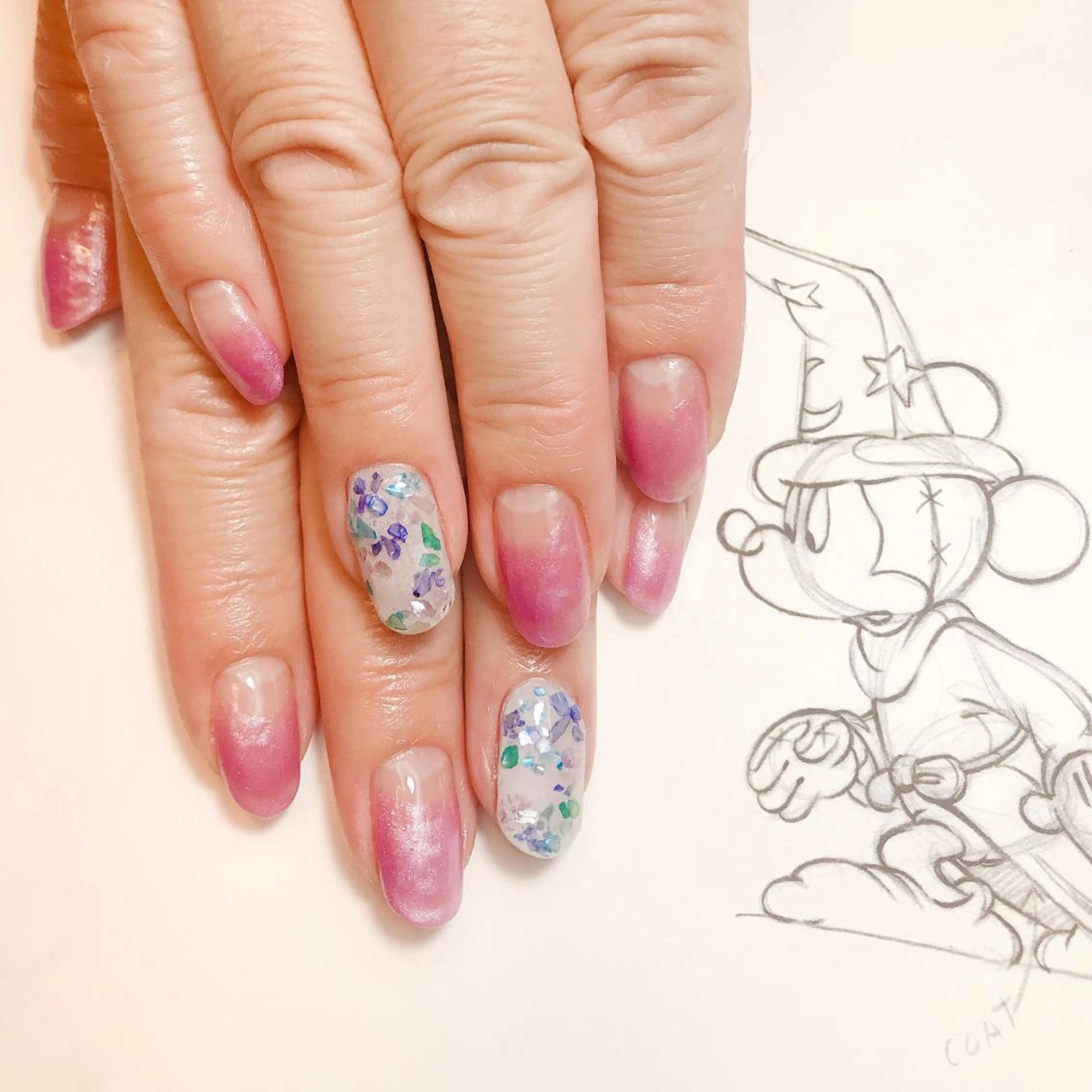 ネイル グラデーション owlnail /持込みデザイン専門のネイルデザイン