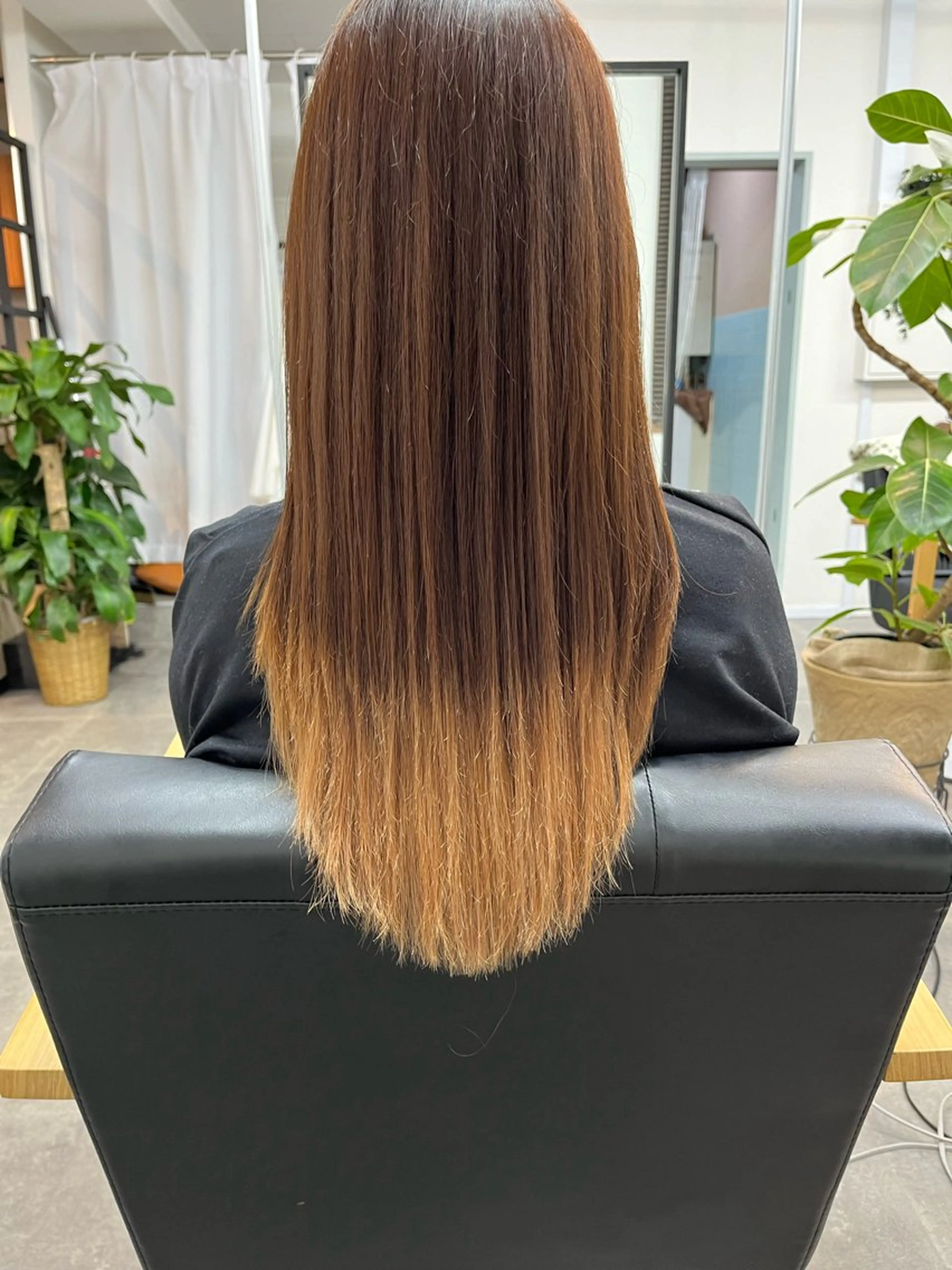 ロング 縮毛矯正 カッサスパ はなのなのヘアスタイル