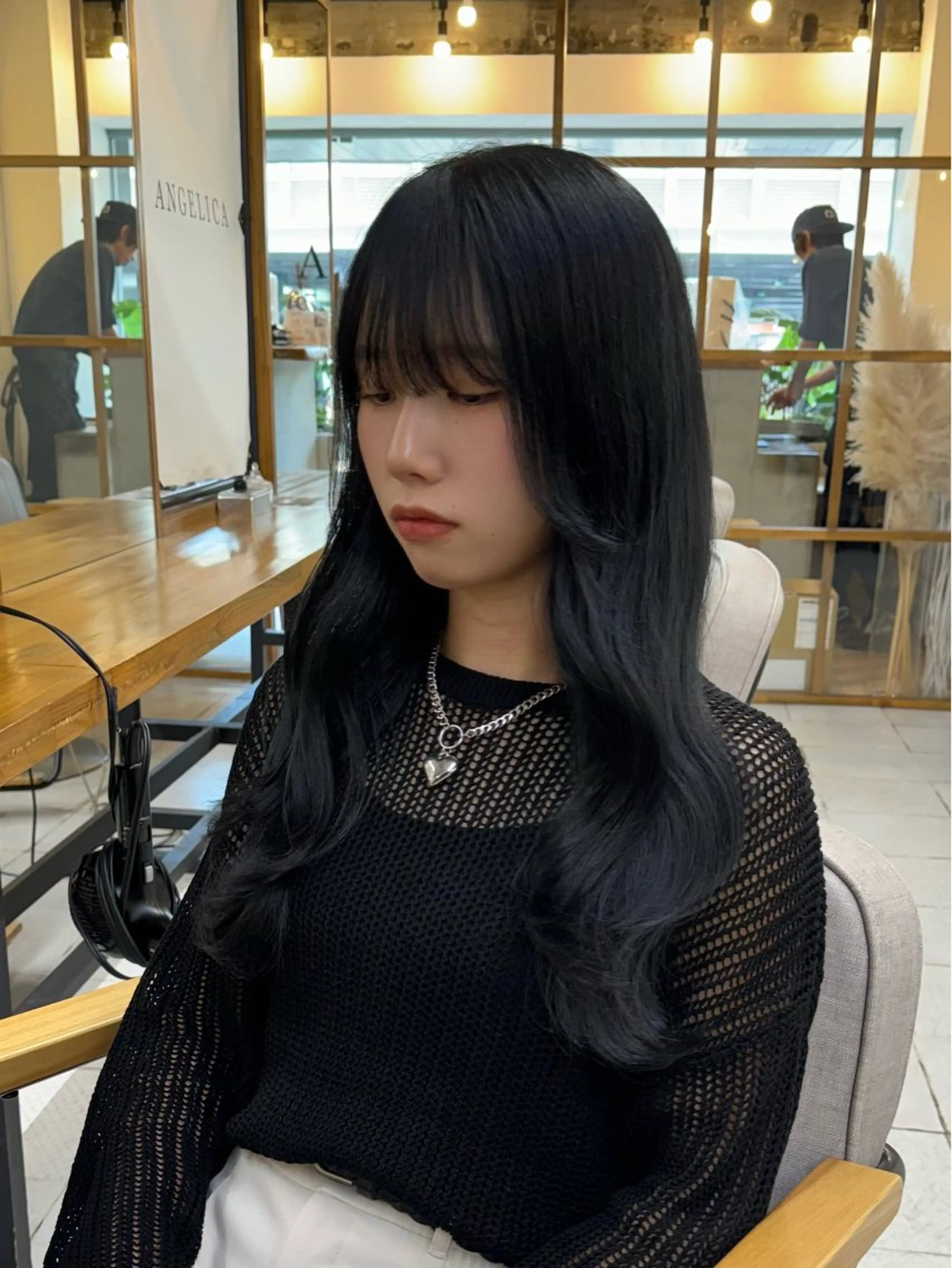 ロング カラー ヘアアレンジ 透明感カラー ハッシュカット 髪質改善 韓国風ヘア レイヤーカット カット ヘアカラー トリートメント 韓国レイヤーカット★ 小林大樹のヘアスタイル