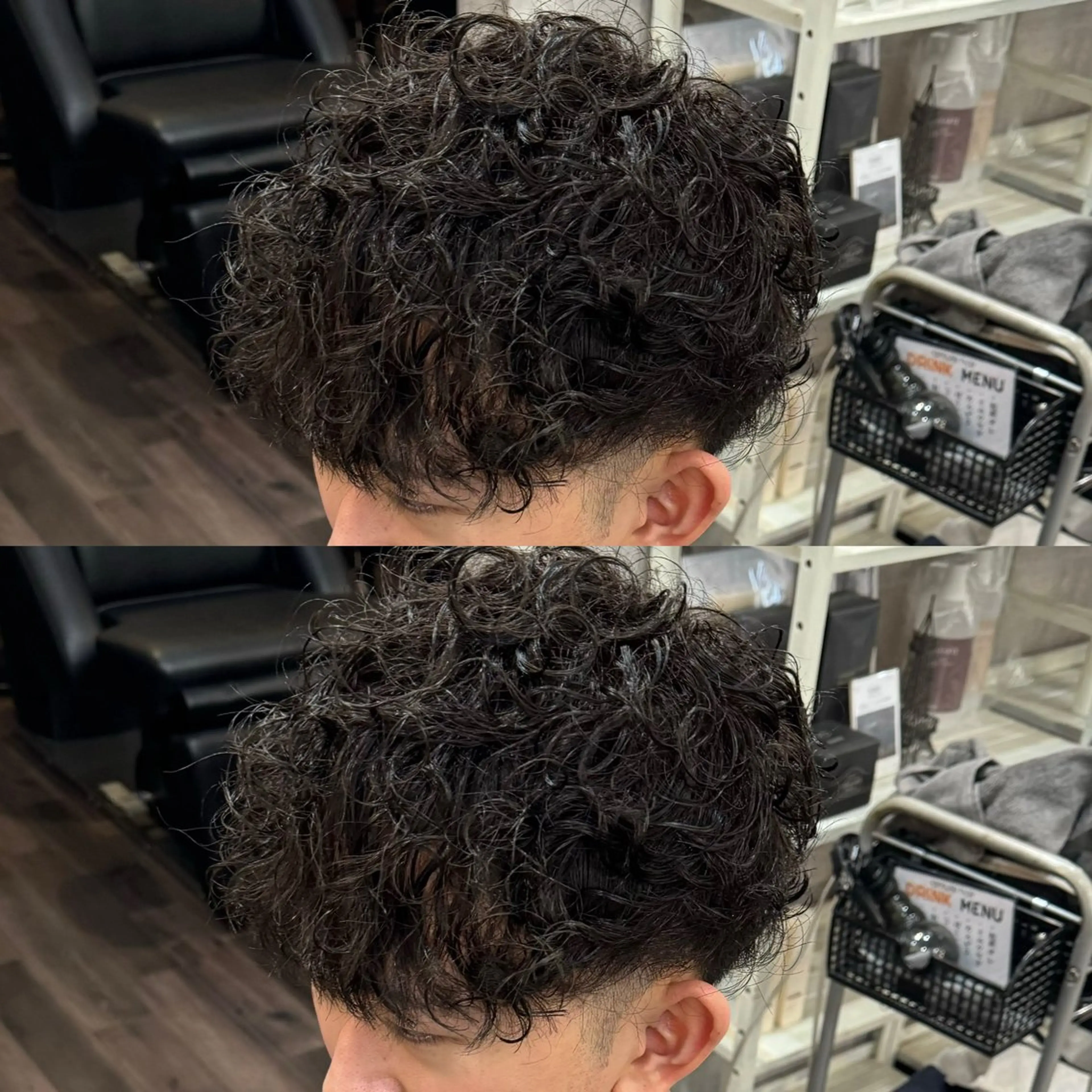 ミディアム カラー パーマ メンズ 高橋 宏輔のヘアスタイル