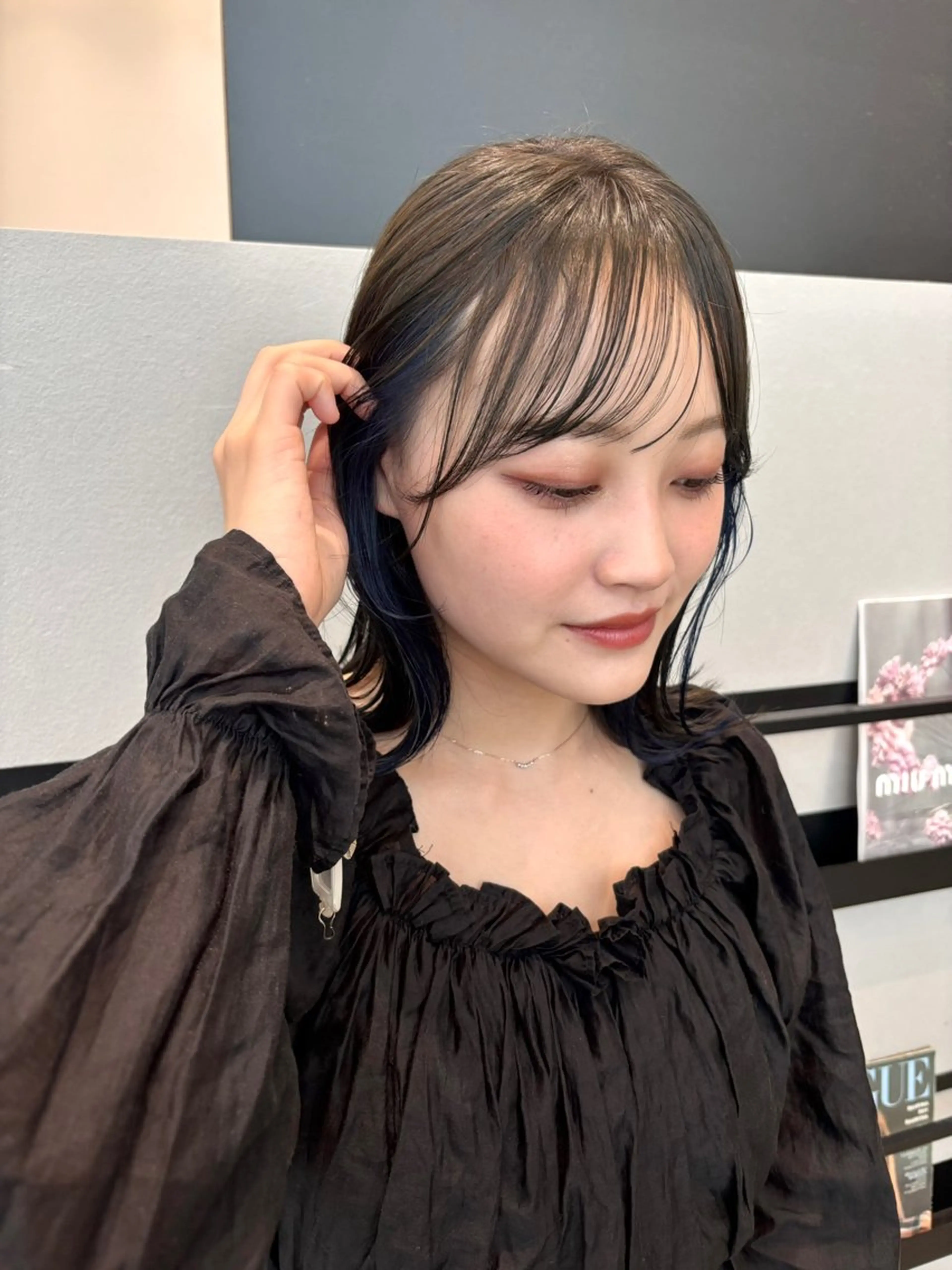 ミディアム カラー カット ヘアカラー 透明感カラー/ レイヤーkotonoのヘアスタイル