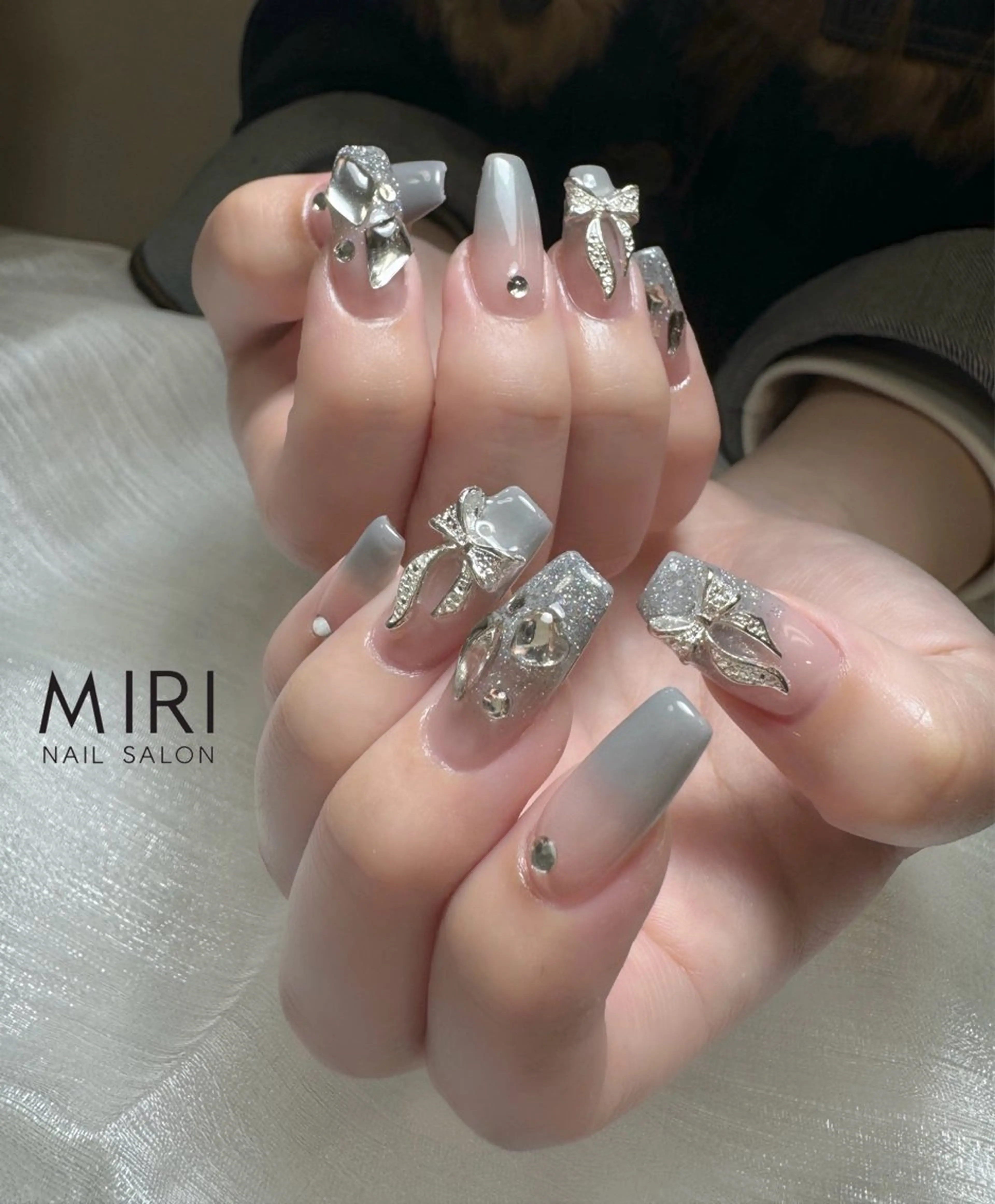 ネイル 入学式 フットネイル ジェルネイル マグネットネイル 持ち込み ハンドネイル Miri nail salonのネイルデザイン