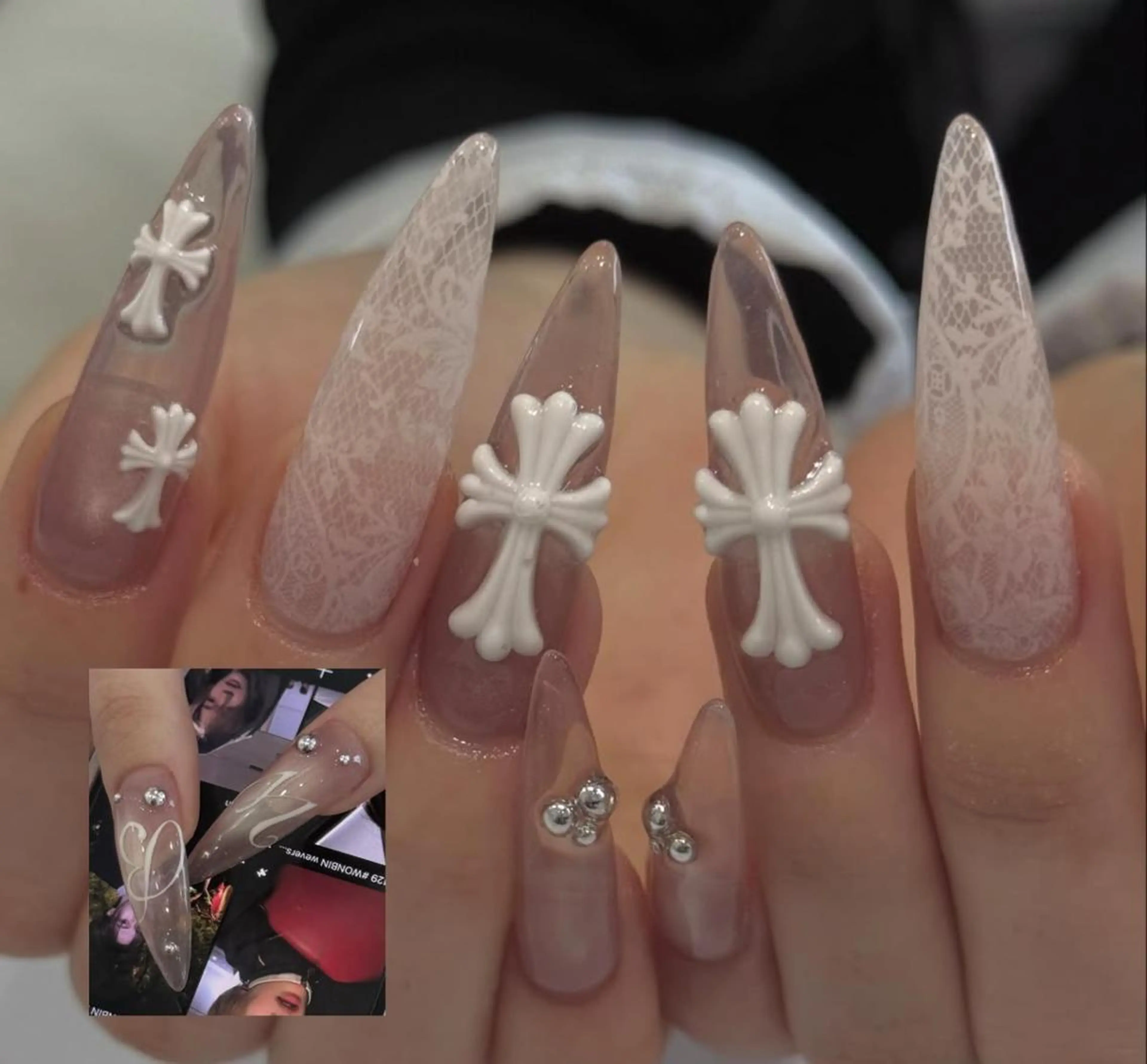 ネイル 長さ出し グラデーション 卒業式 キラキラネイル マグネットネイル Mio💖Belle Nail Salonのネイルデザイン