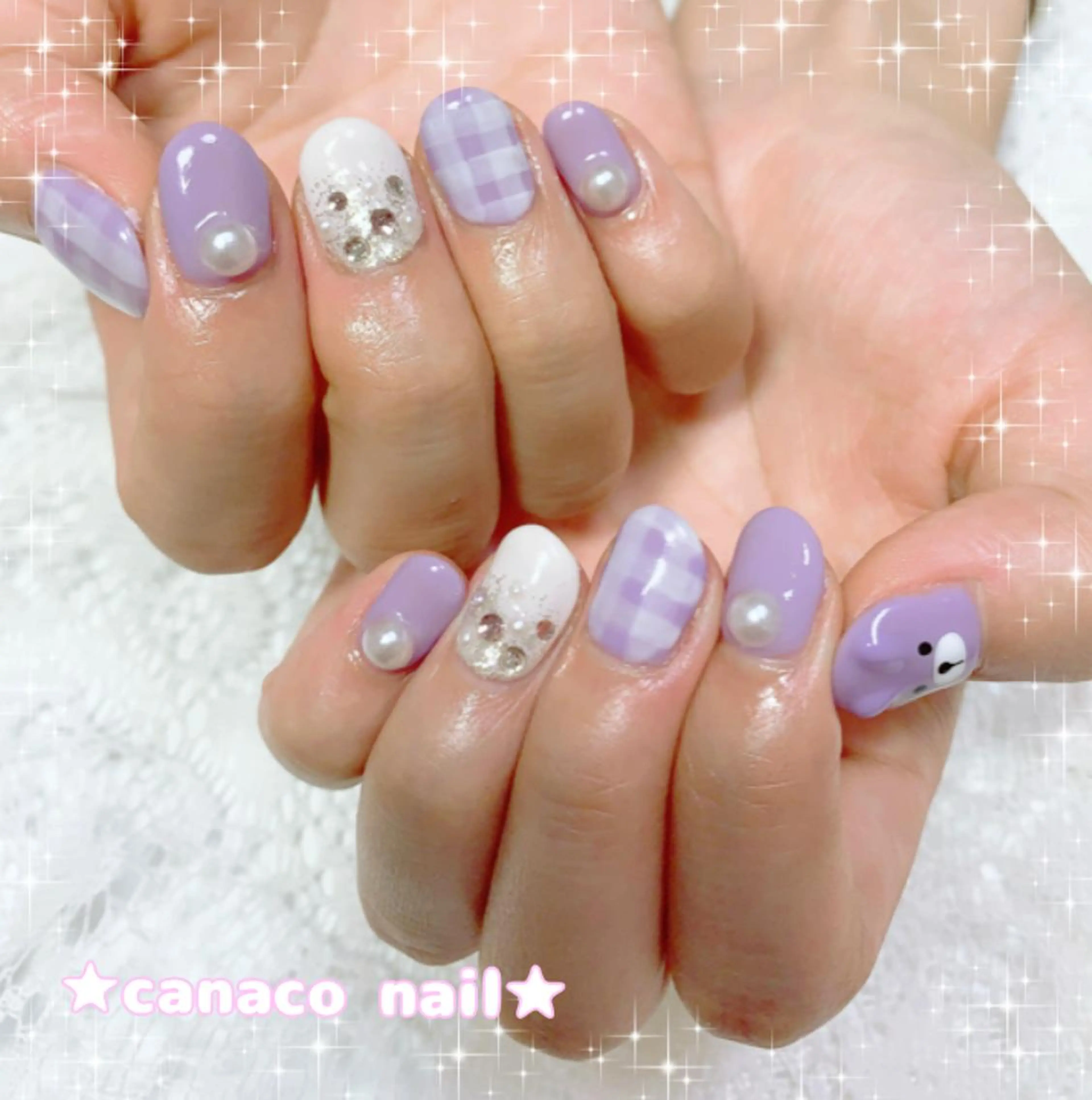 ネイル ぷっくりネイル ハンドネイル ハンドケア ベテランネイル cnc  nailのネイルデザイン