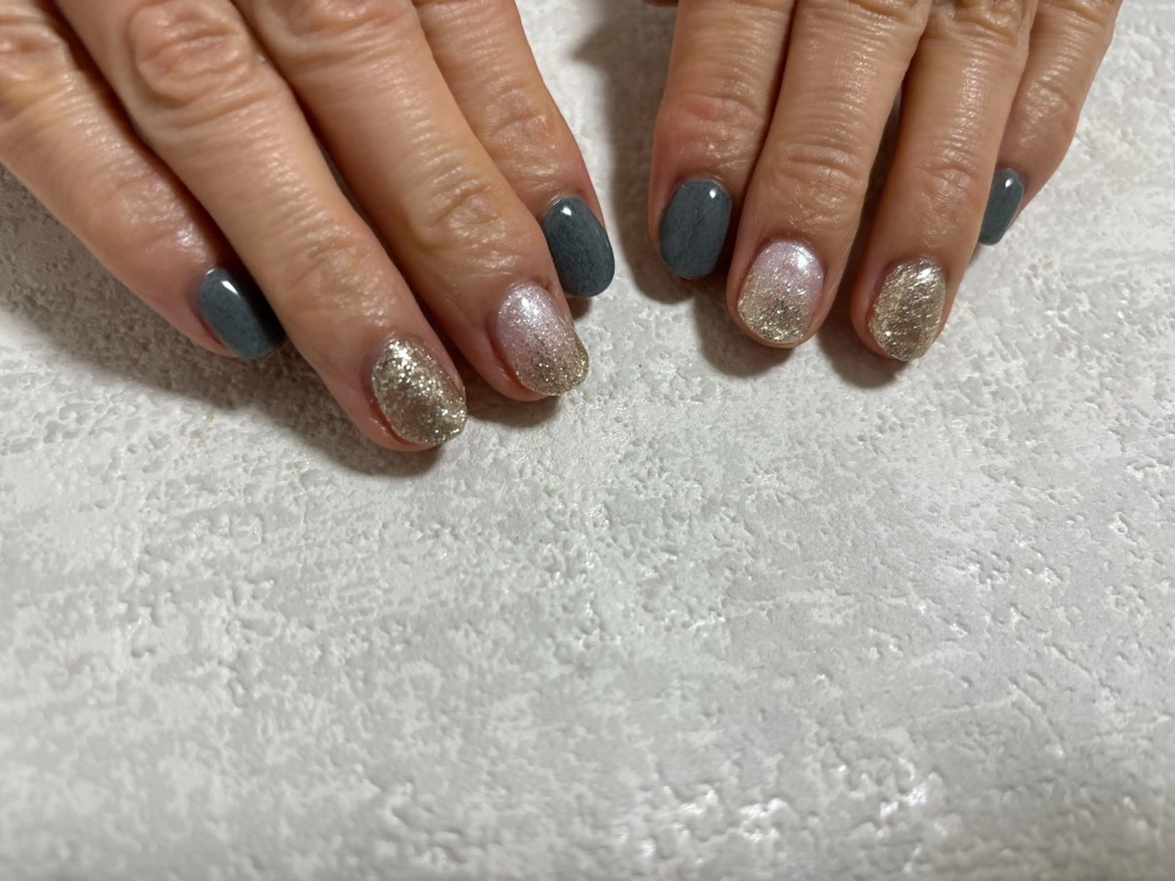 ネイル オーロラネイル フットネイル フレンチネイル ジェルネイル 韓国ネイル mogunail &blowのネイルデザイン