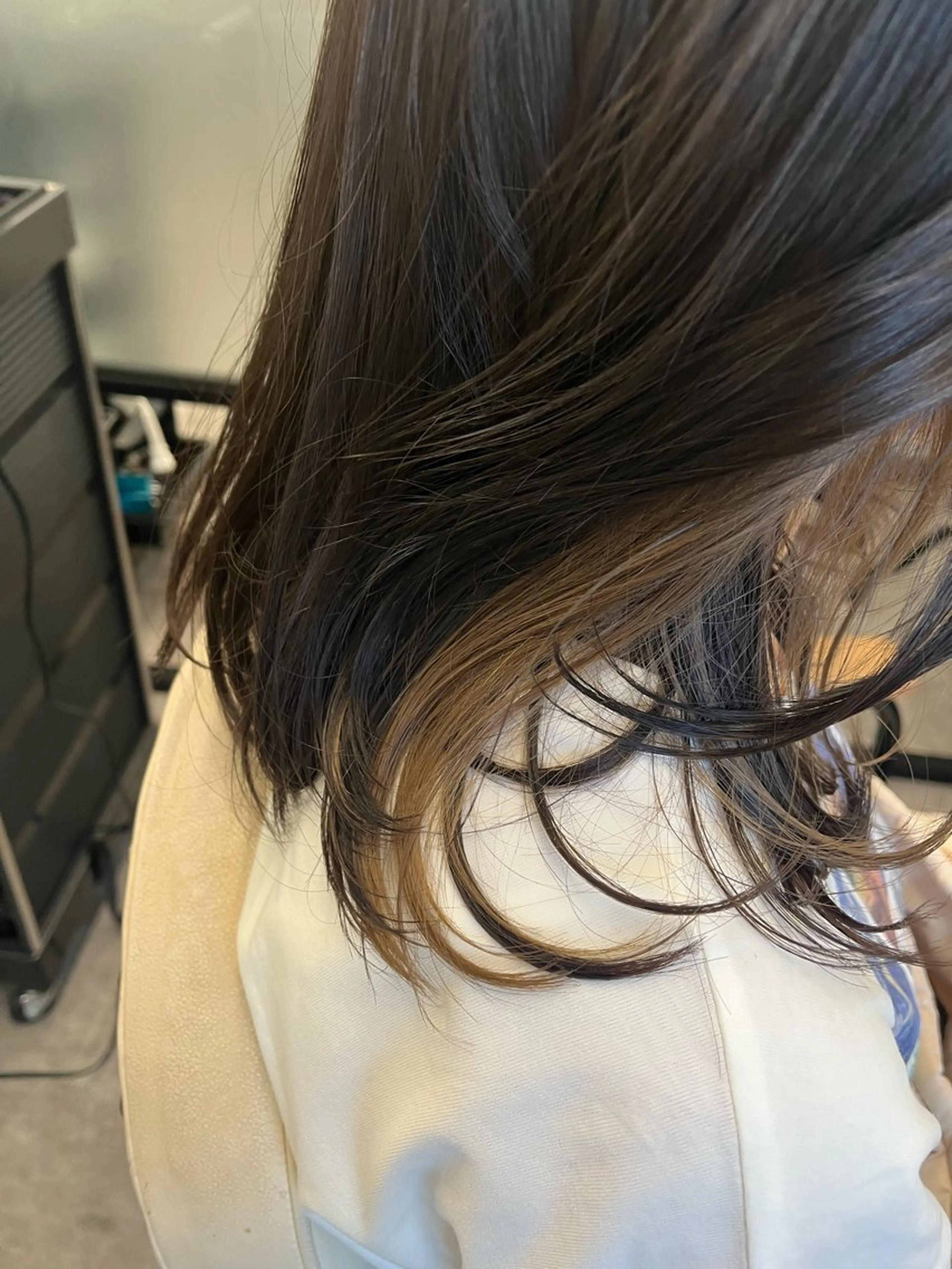 ミディアム カット ヘアカラー えぞう さおりのヘアスタイル