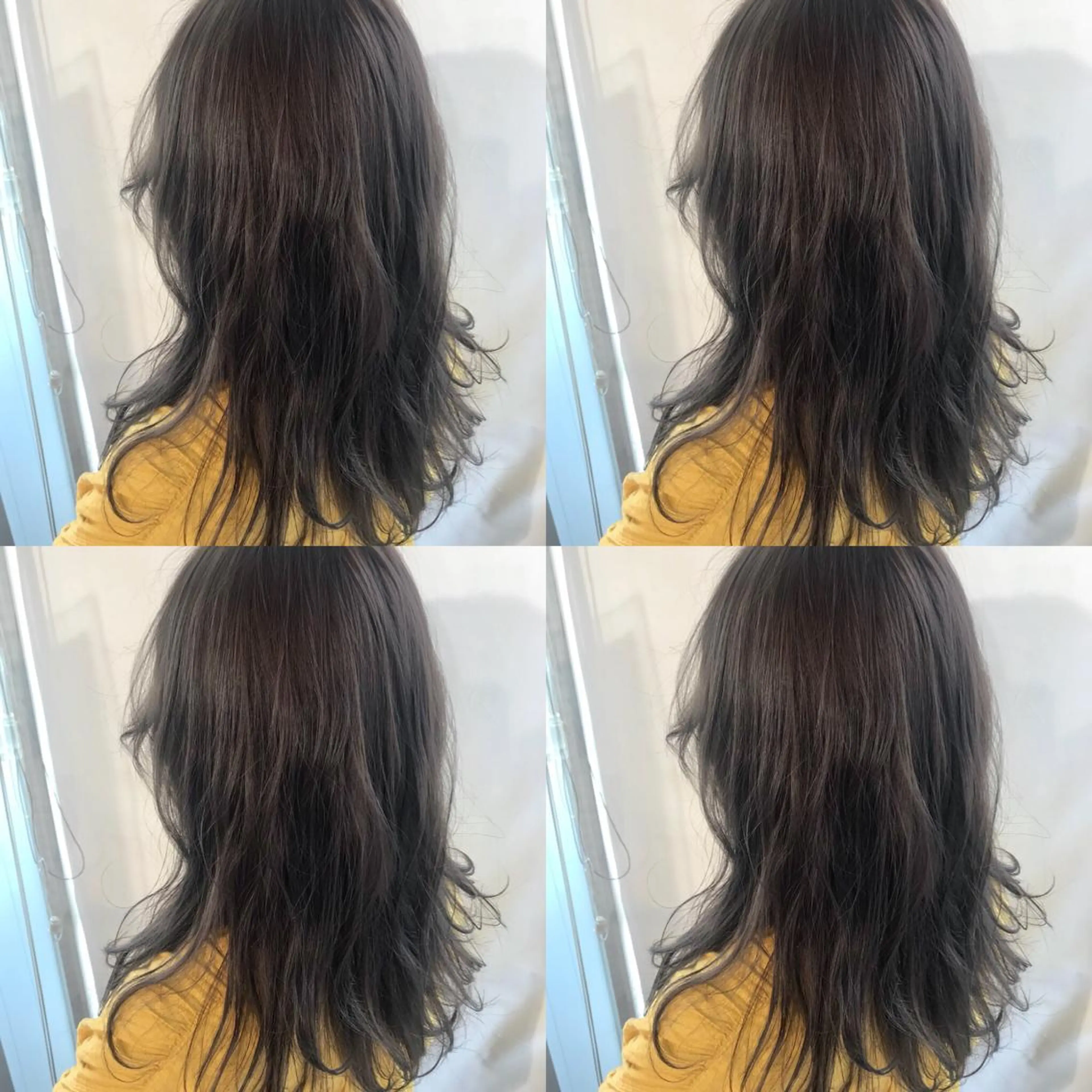 セミロング カラー 小栗 麻衣のヘアスタイル