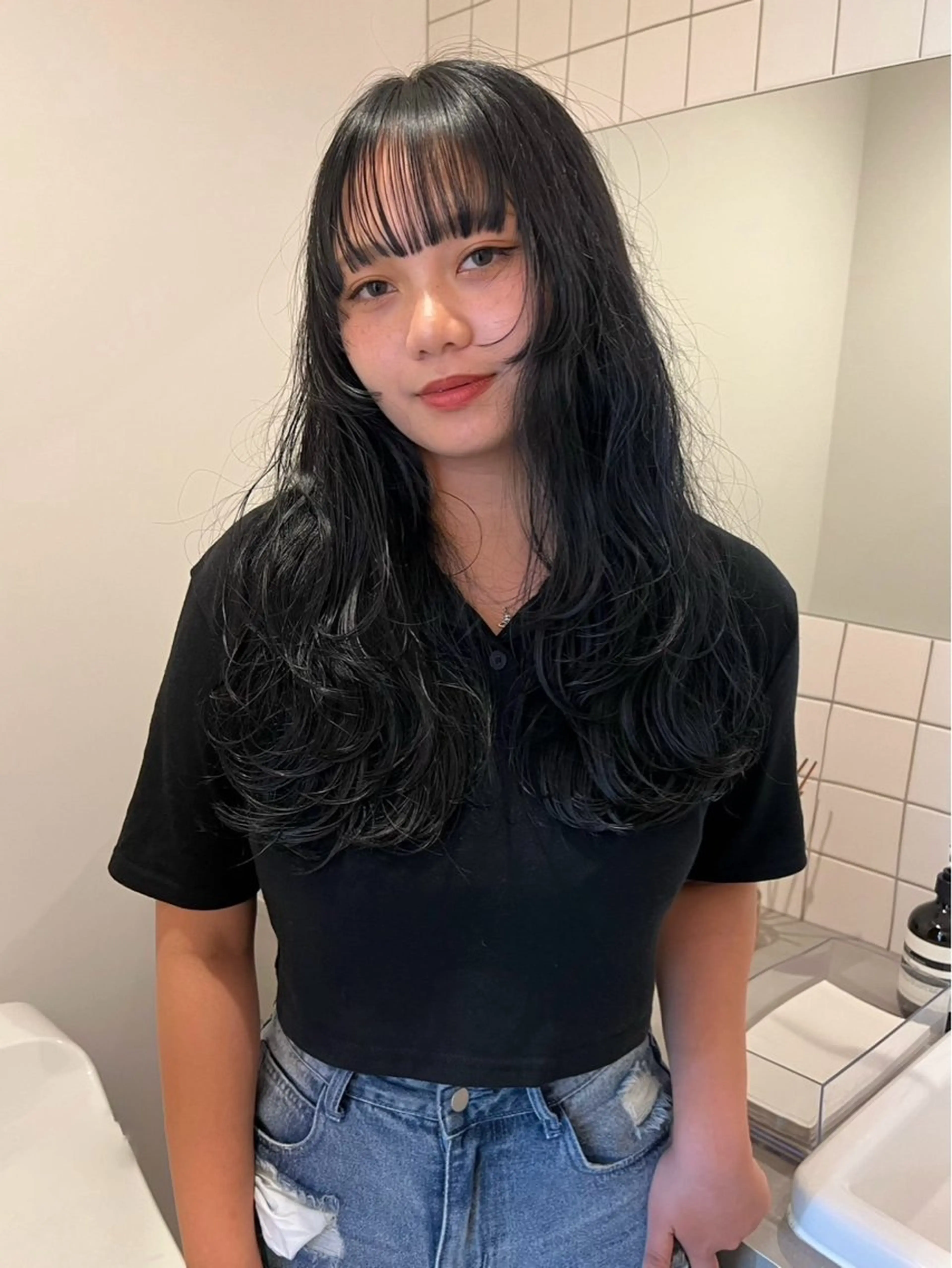 ロング runa/栄/パーマ /ブリーチモデルのヘアスタイル