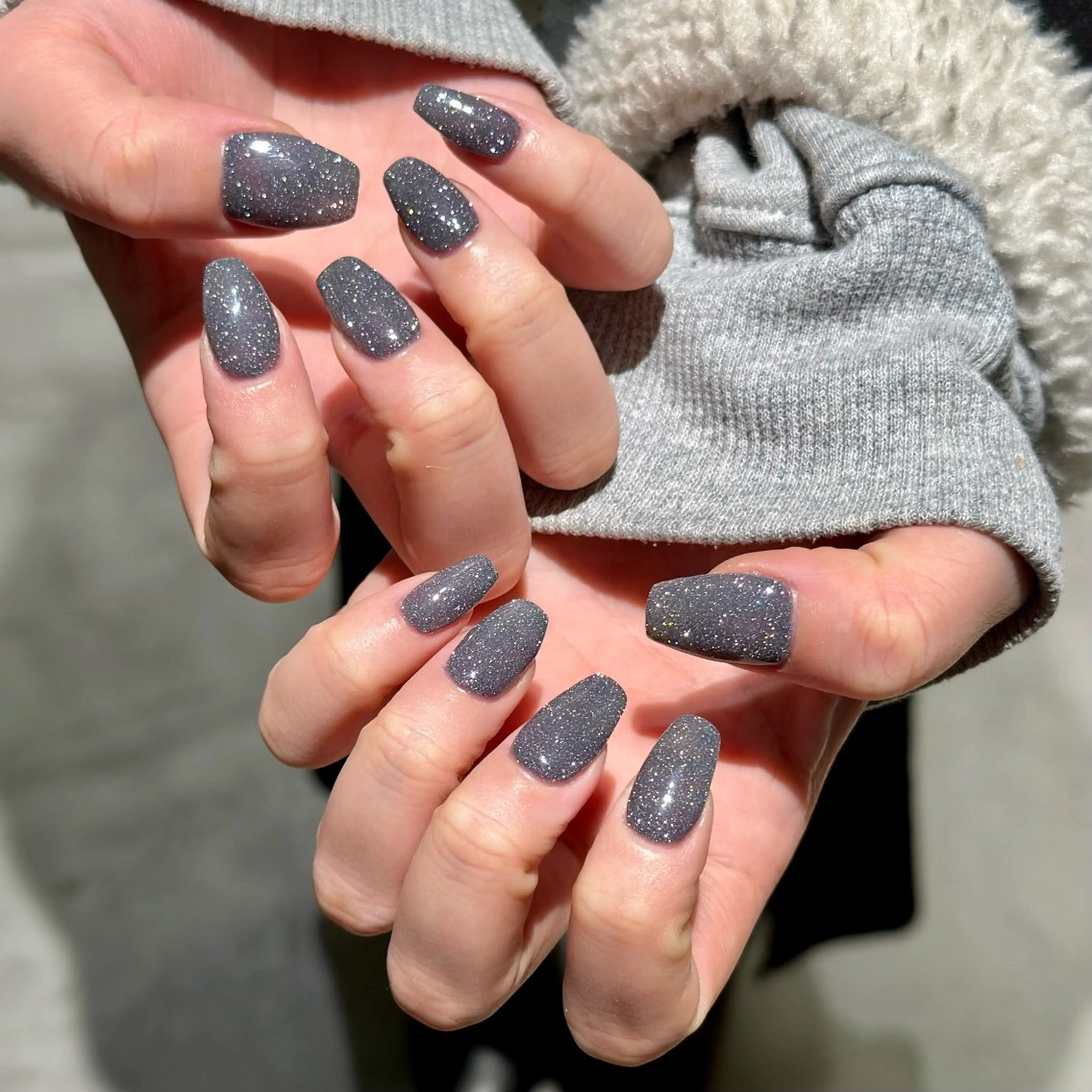 ネイル フラッシュネイル ラメ(グリッター) ワンカラーネイル ハンドネイル shibuya *ﾟのネイルデザイン