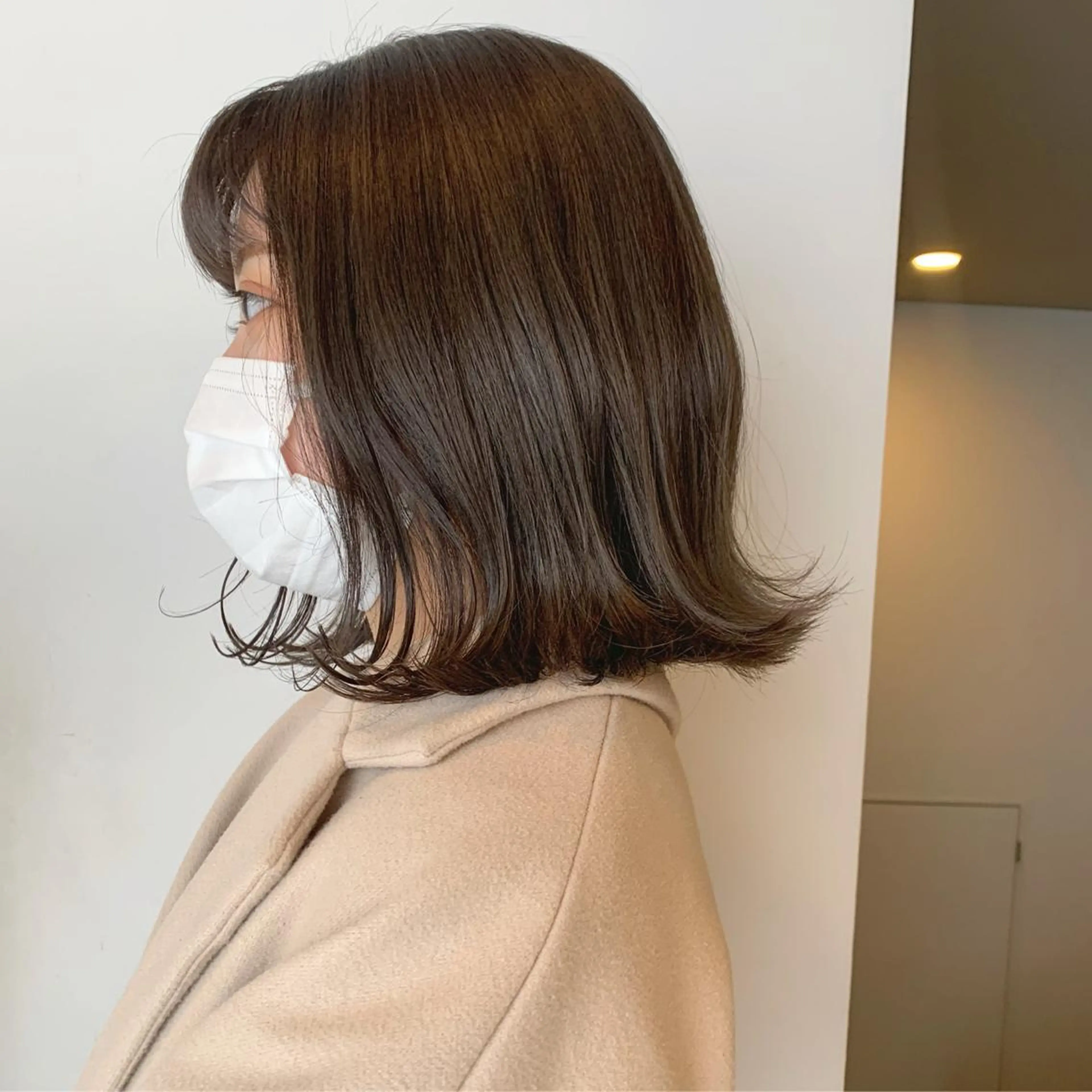 ミディアム カラー 透明感/オリーブ/ グレージュ/YUKAのヘアスタイル