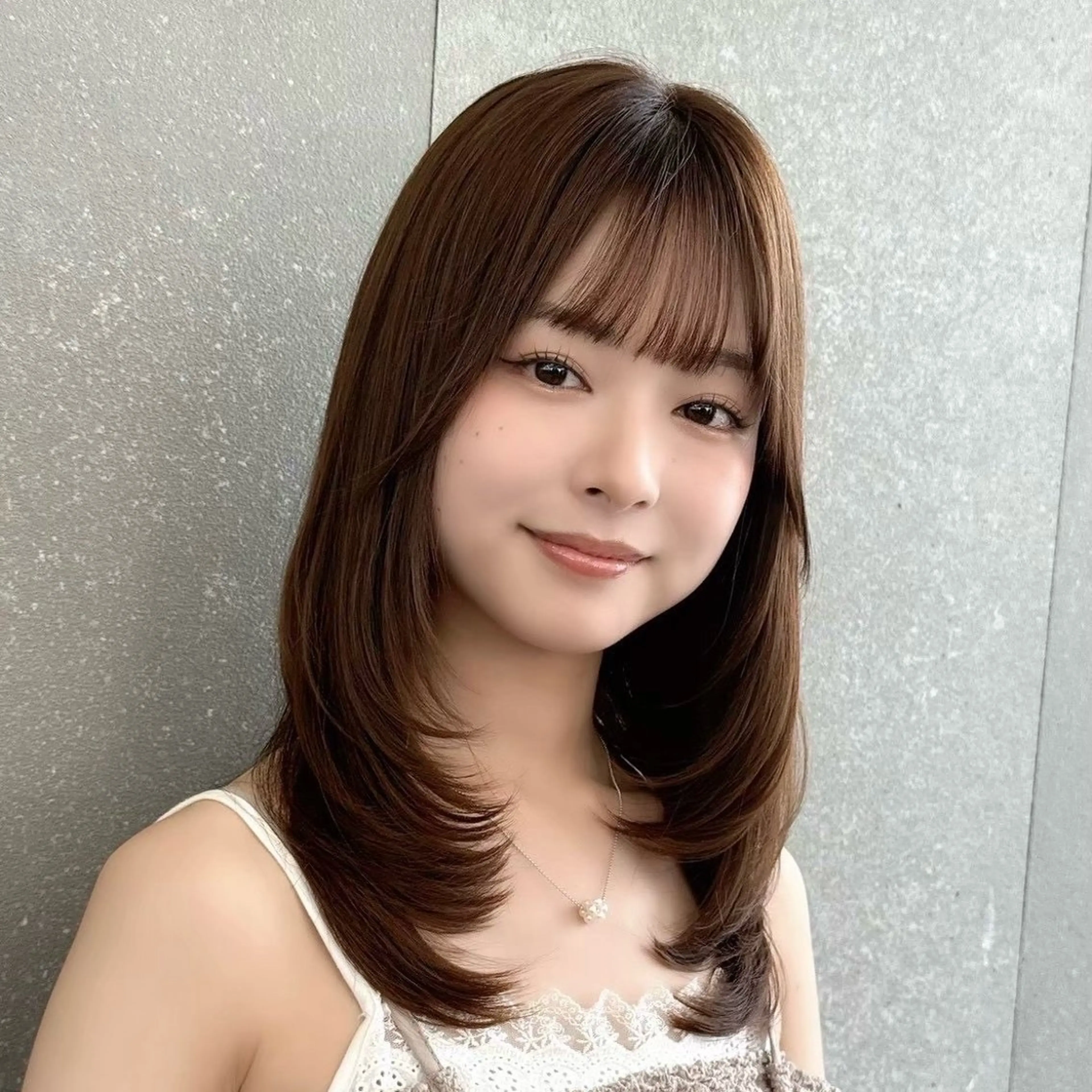 セミロング レイヤーカット 縮毛矯正 カット 縮毛矯正 髪質改善/縮毛矯正 レイヤー/ユウタ👑のヘアスタイル
