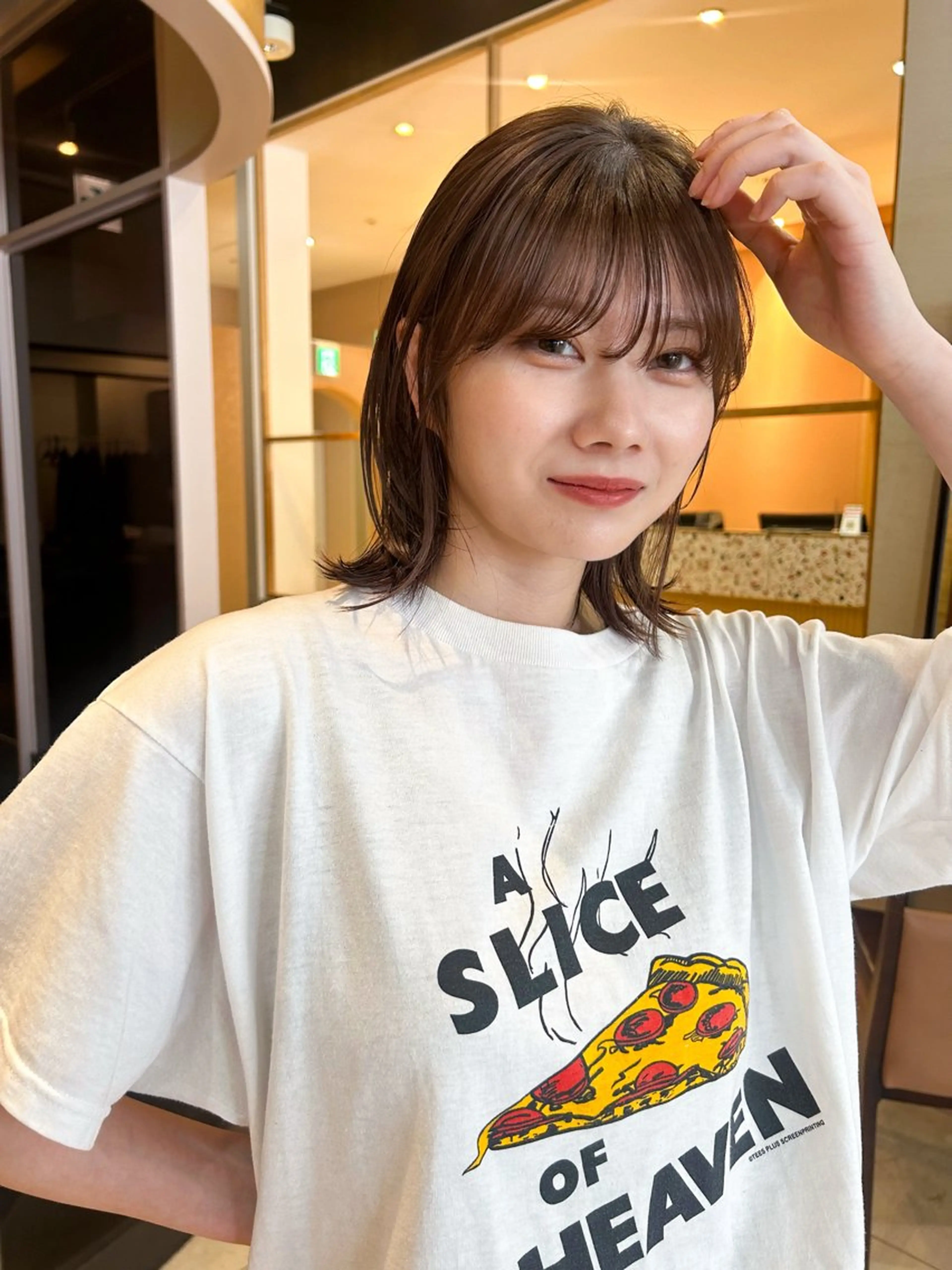 ミディアム カラー カット ヘアカラー トリートメント 🐢ダブルカラー🐢 透明感/このかのヘアスタイル