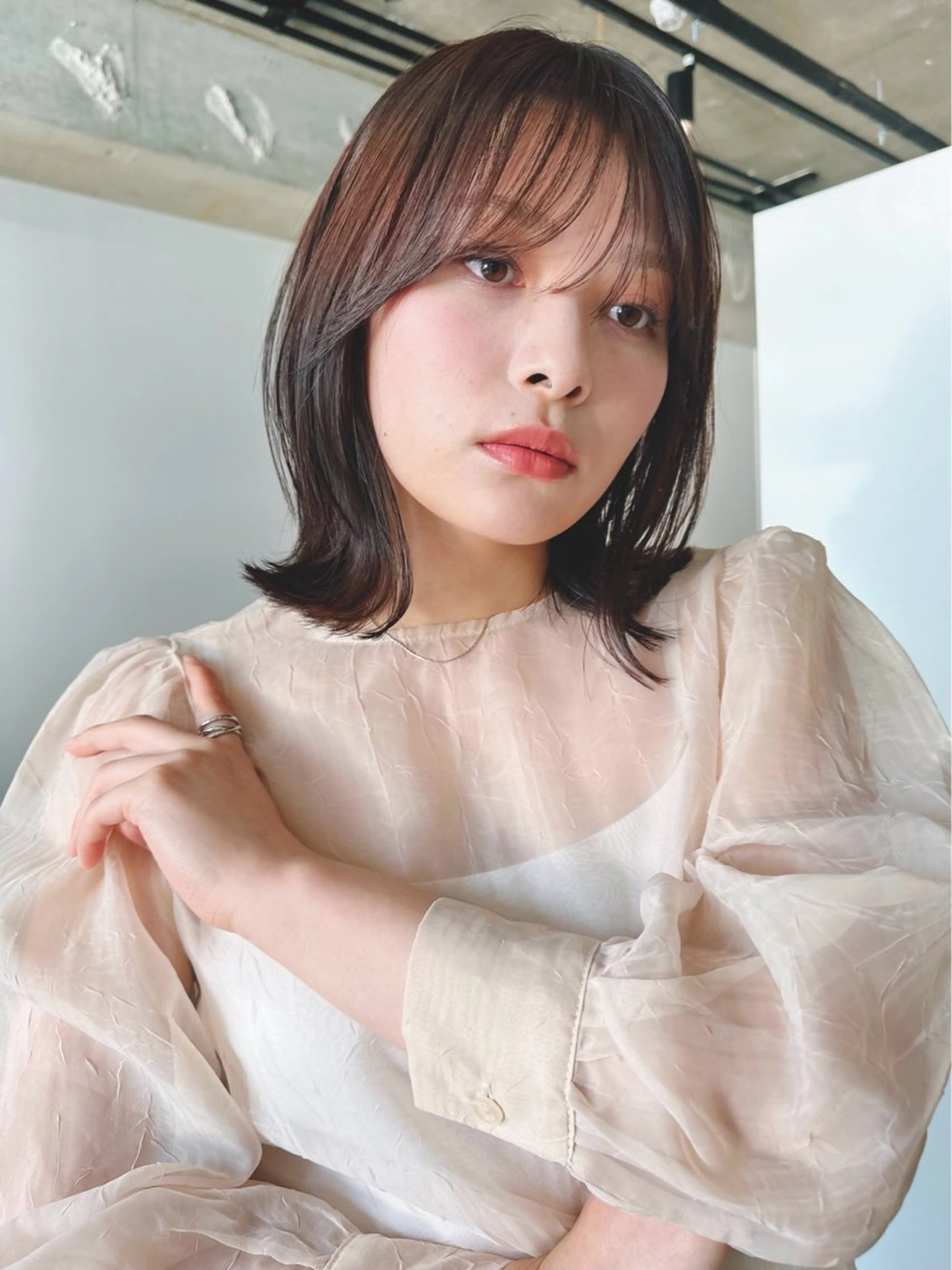 ショート カラー パーマ 🫧小顔×似合わせ× 透明感カラー🫧のヘアスタイル