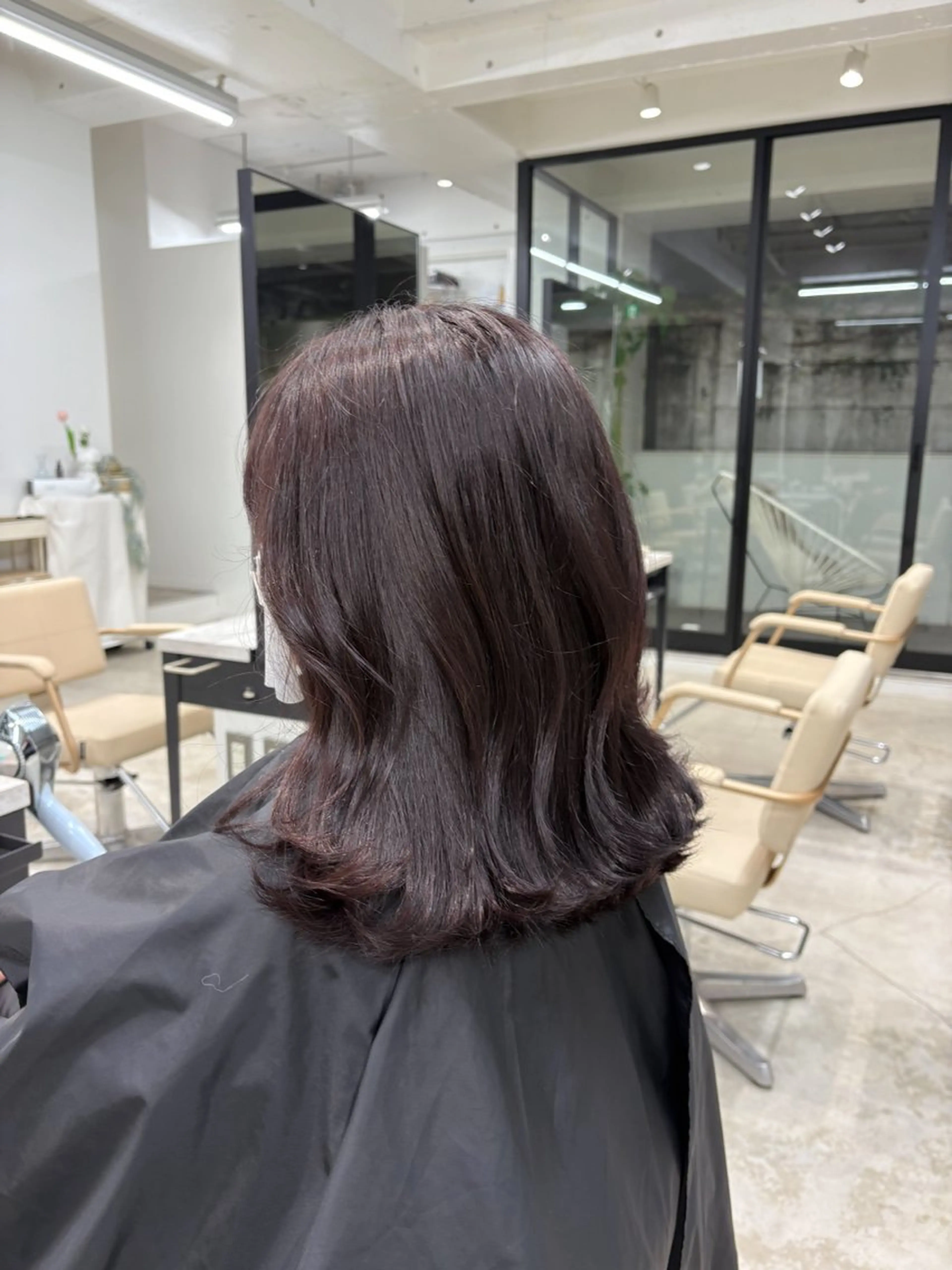 ミディアム カラー ラベンダーカラー ブリーチなしカラー 🤍　Mihanaのヘアスタイル