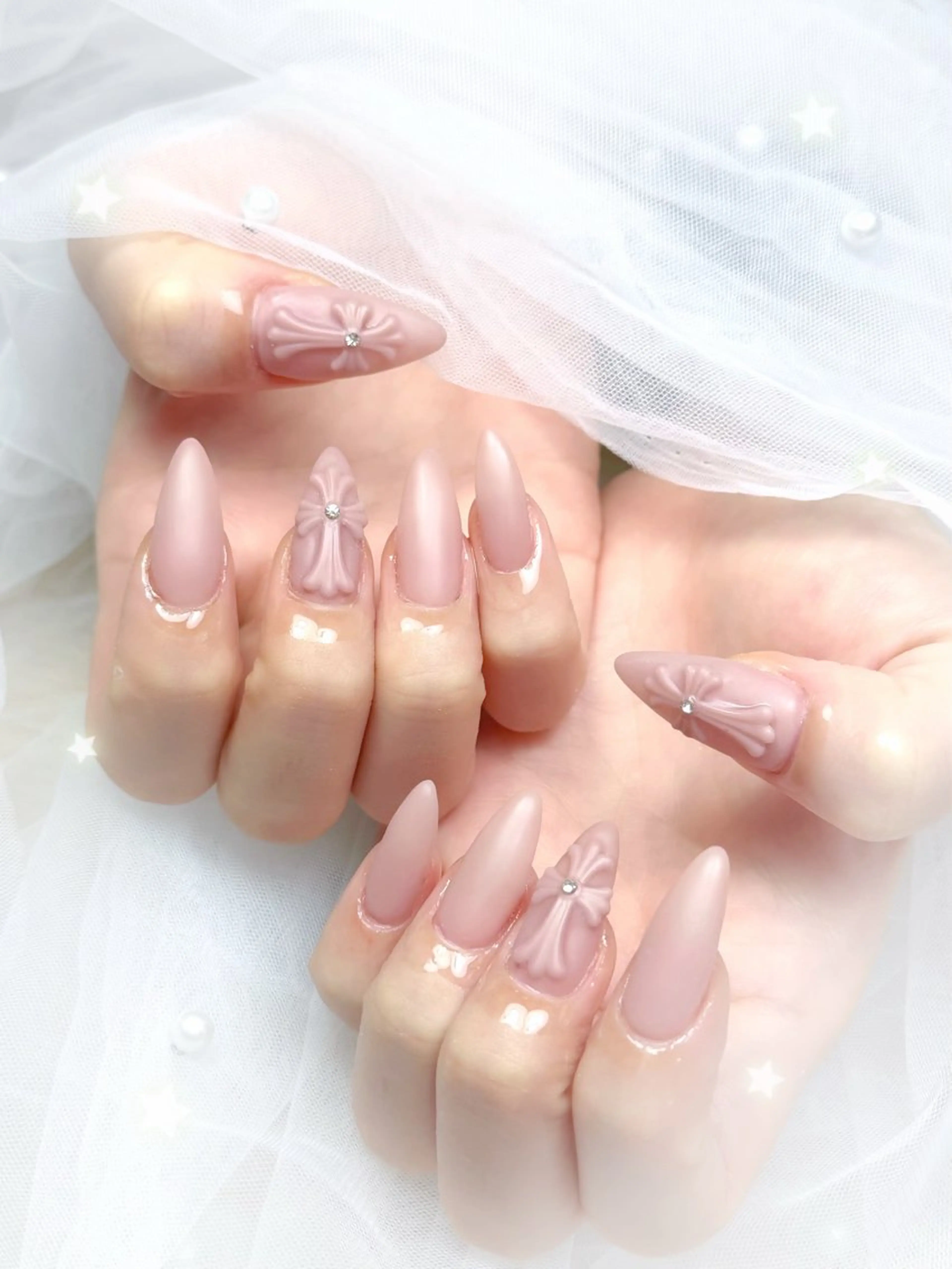 ネイル マットネイル ワンカラーネイル ストーンネイル S. Hanaのネイルデザイン