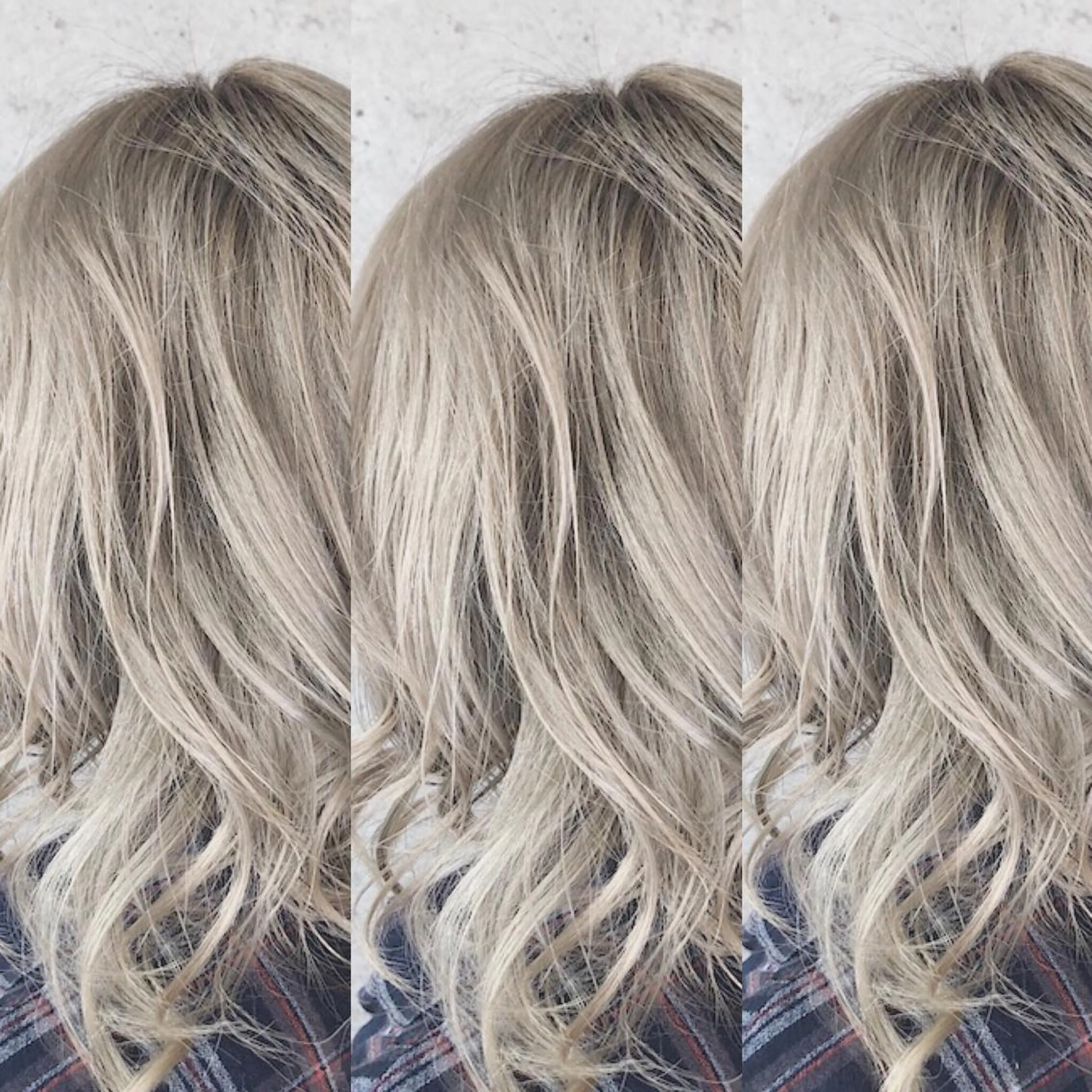 ミディアム カラー ブリーチ グレージュ トリートメント 福森 みずきのヘアスタイル