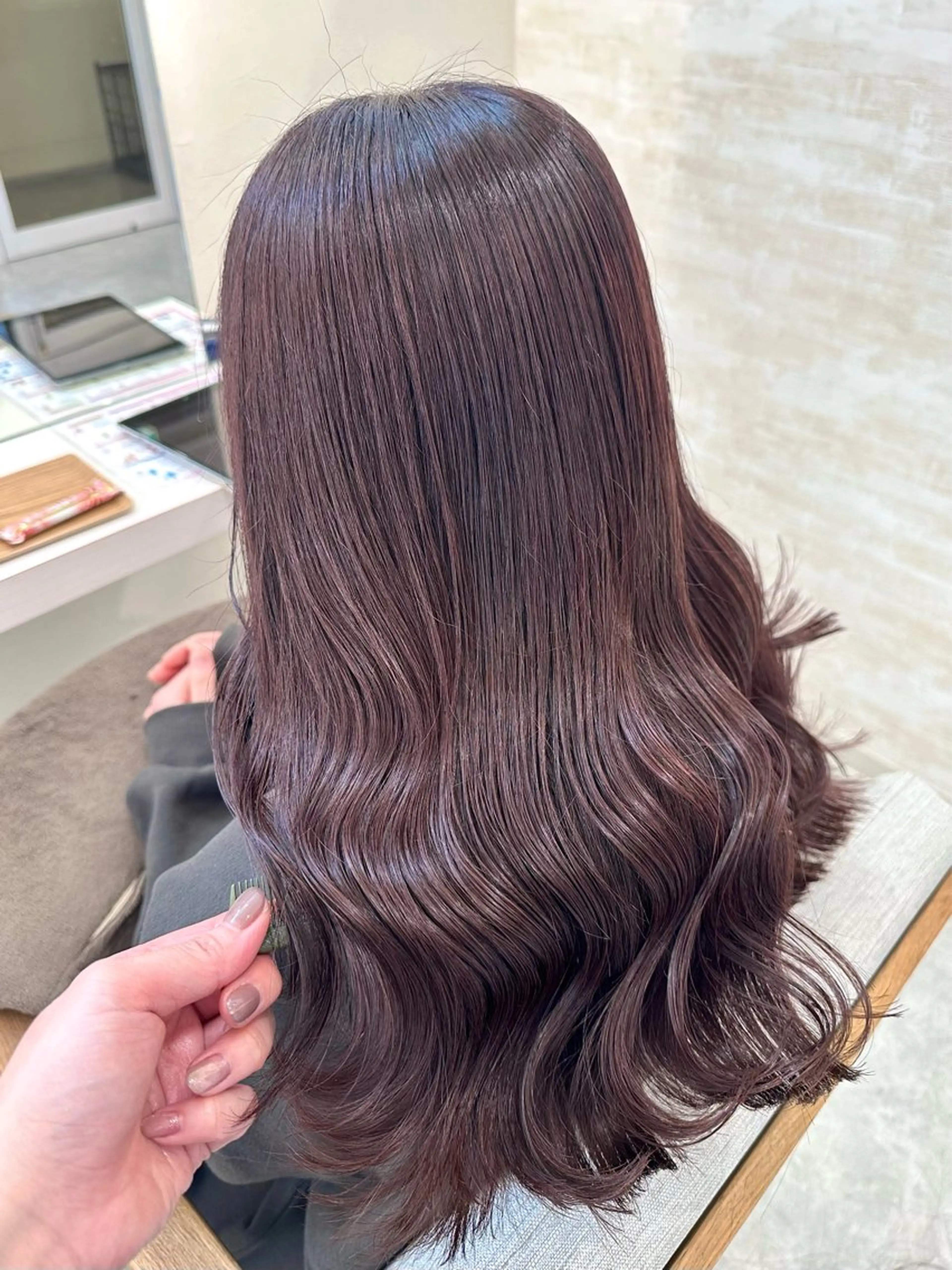 セミロング ヘアカラー トリートメント 髪質改善&ヘアケア 永山若奈のヘアスタイル