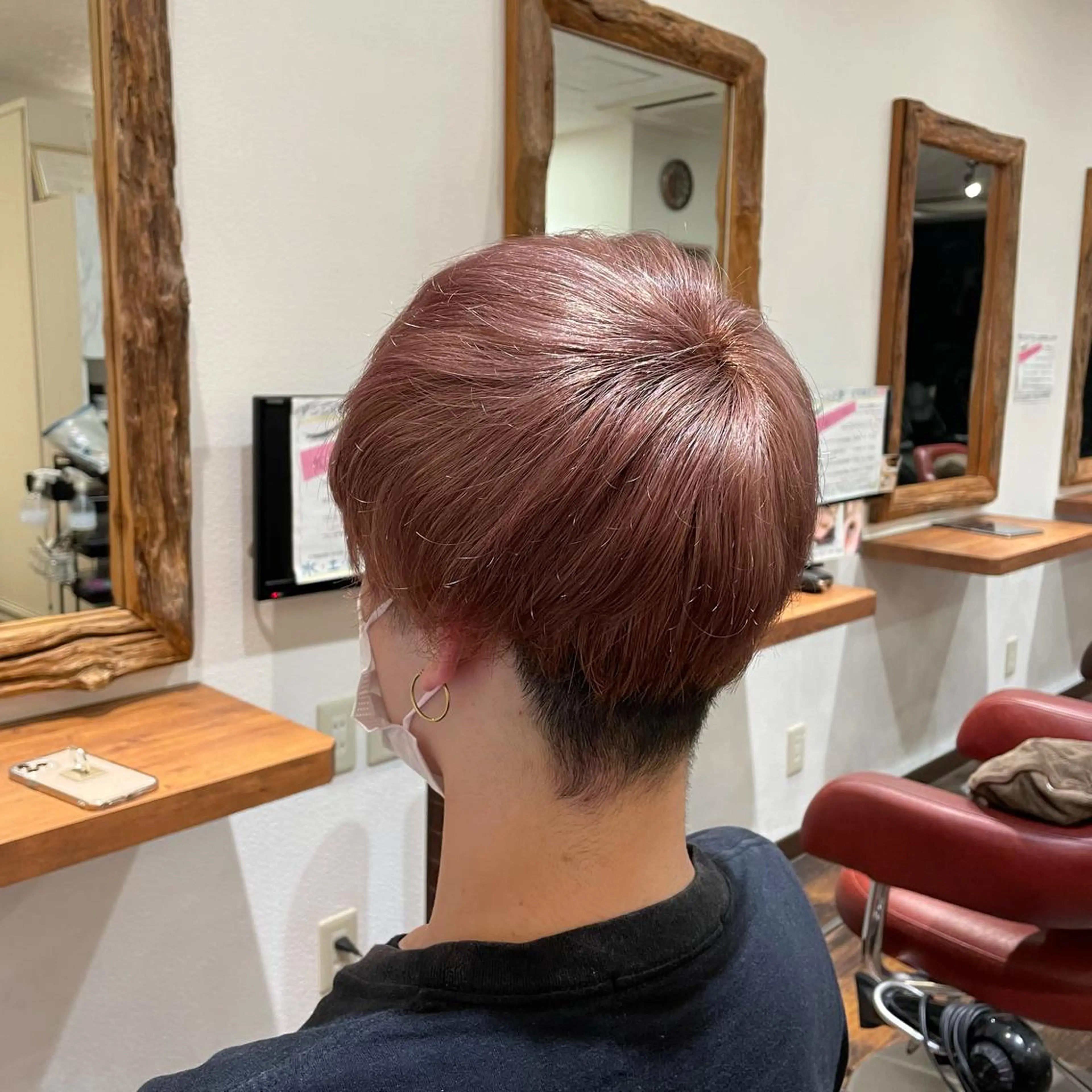 ショート カラー メンズ ベージュカラー ピンクカラー ピンクベージュ ヘアカラー Wataru 髪質改善カラー💎のヘアスタイル