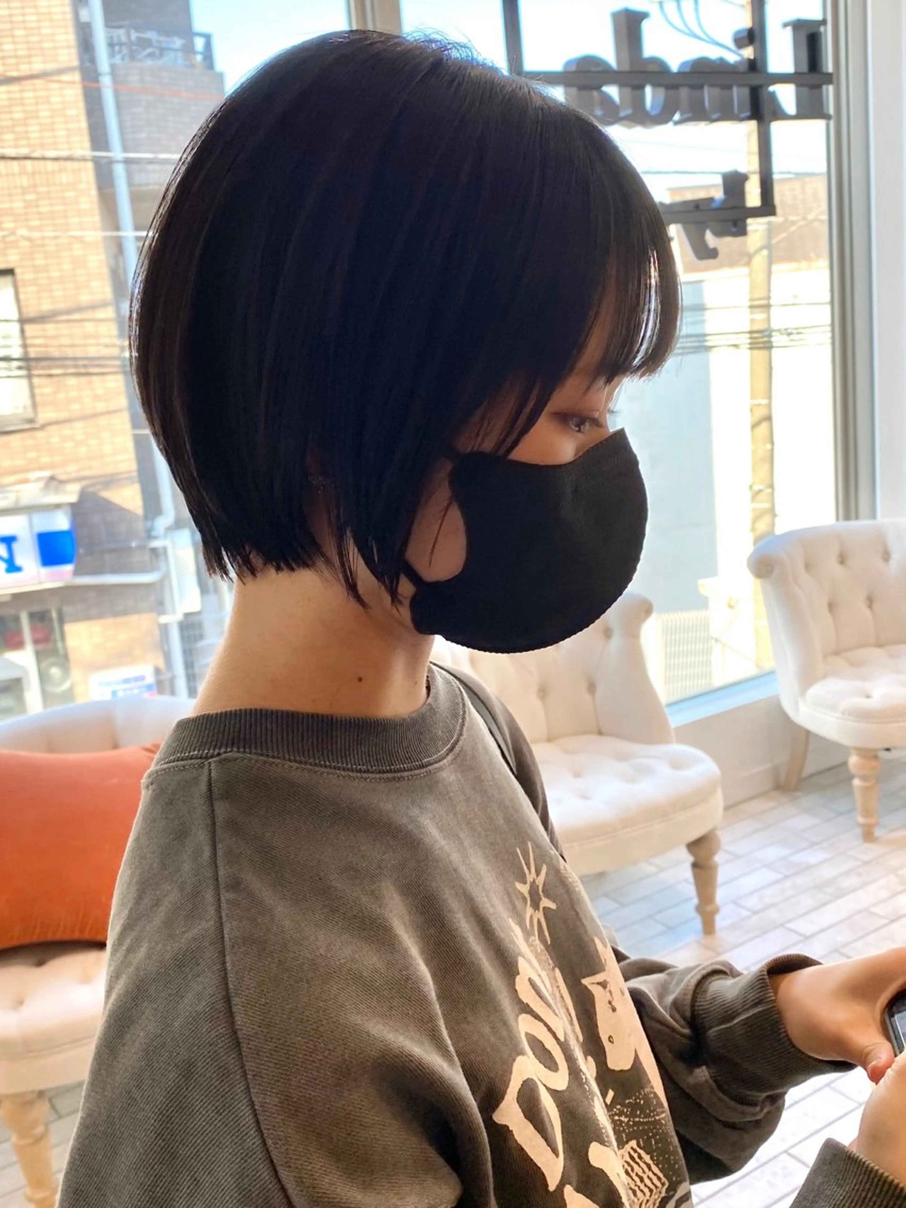 ショート ショートボブ ボブ ショートヘア カット 神奈川大学最寄り白楽 三本松巧のヘアスタイル