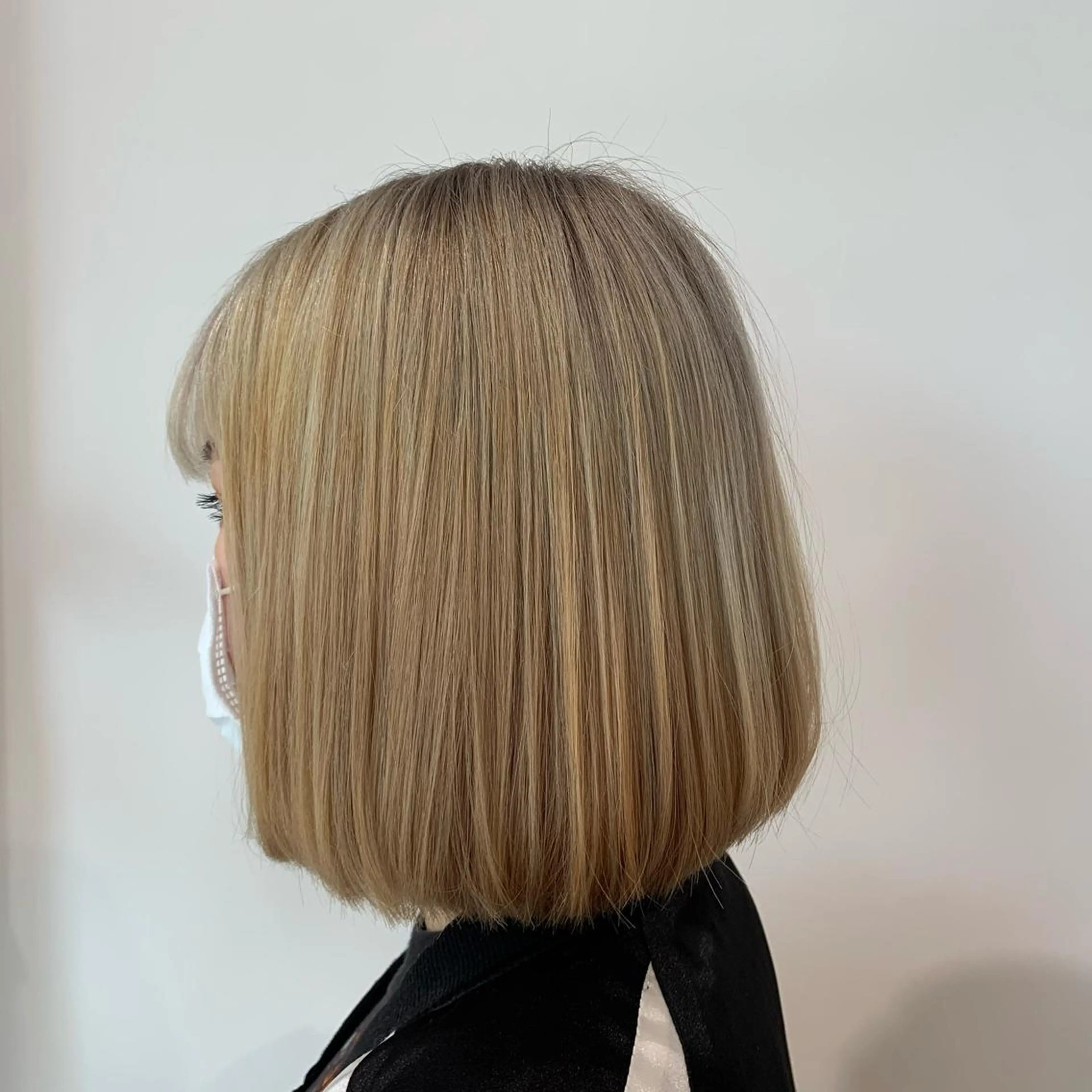 ミディアム カラー ブロンド オレンジ 骨格似合わせカット✨ 林 まどかのヘアスタイル