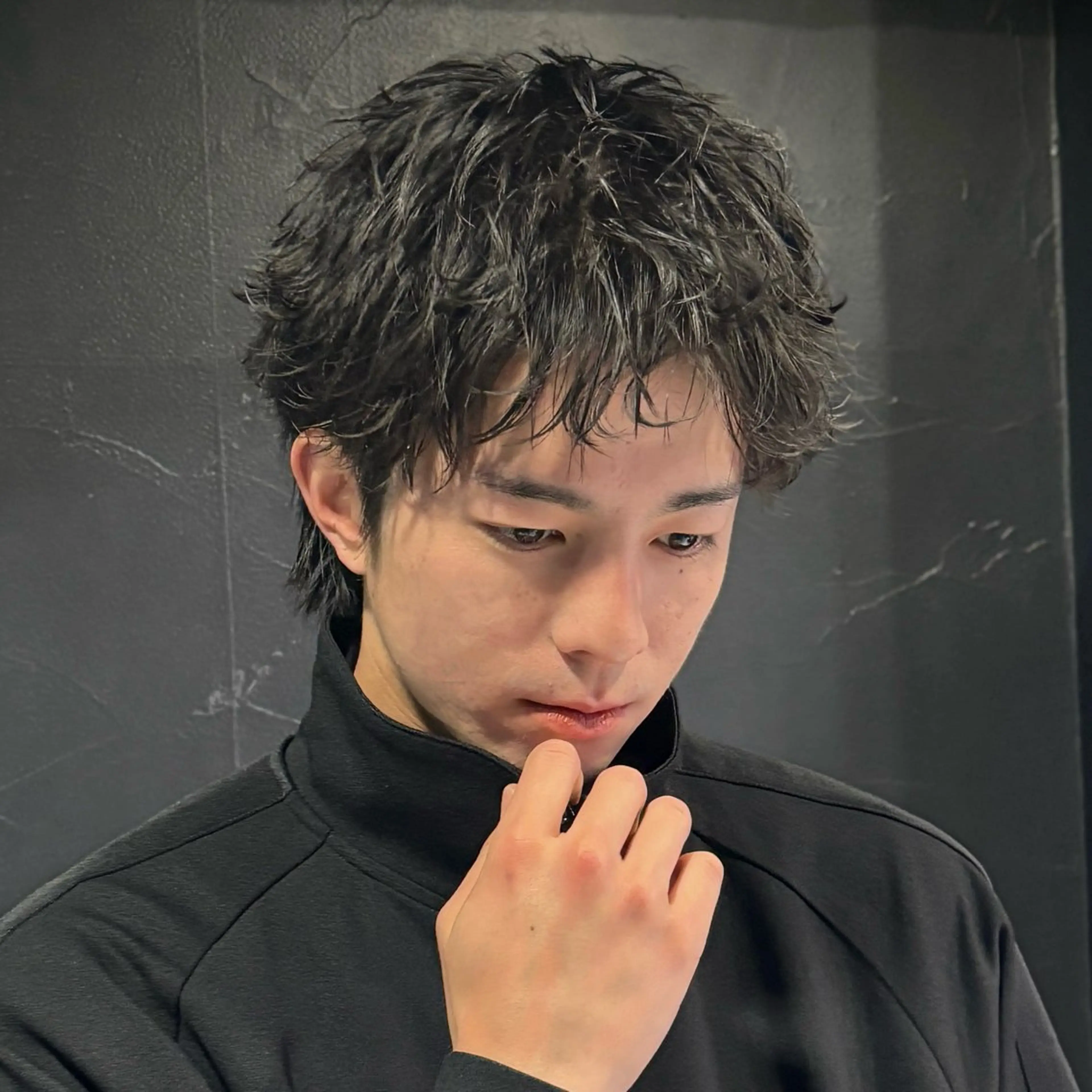 ショート パーマ メンズ カット パーマ スパイキーショート 心斎橋【戸兵吏駒】のヘアスタイル