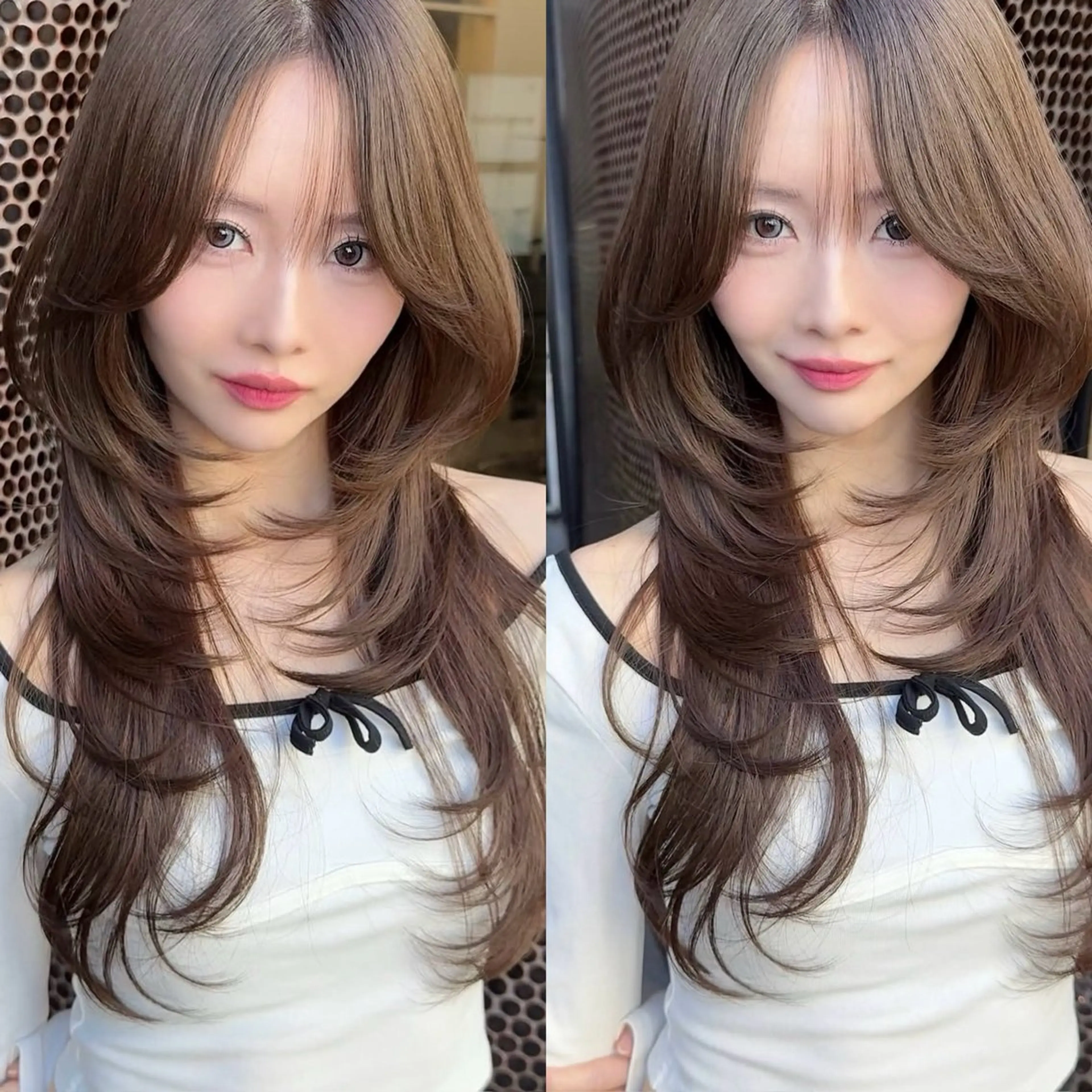 ロング カラー くびれヘア 顔周りカット ハイレイヤー 韓国風ヘア レイヤーカット カット ヘアカラー トリートメント Nao/ 大宮/レイヤーカットのヘアスタイル