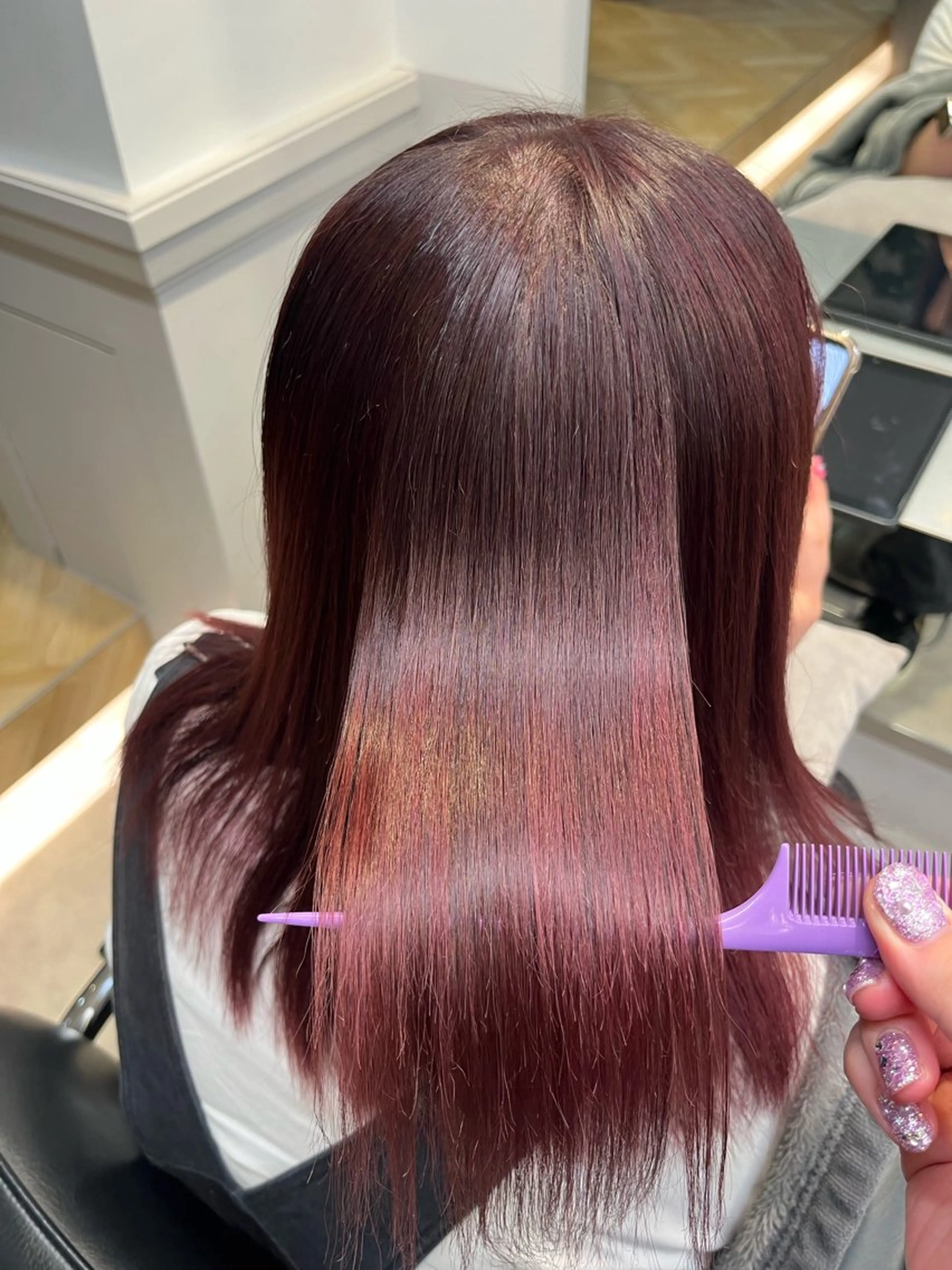 セミロング カラー マミ☁️ヘアセット /お呼ばれヘア/銀座のヘアスタイル