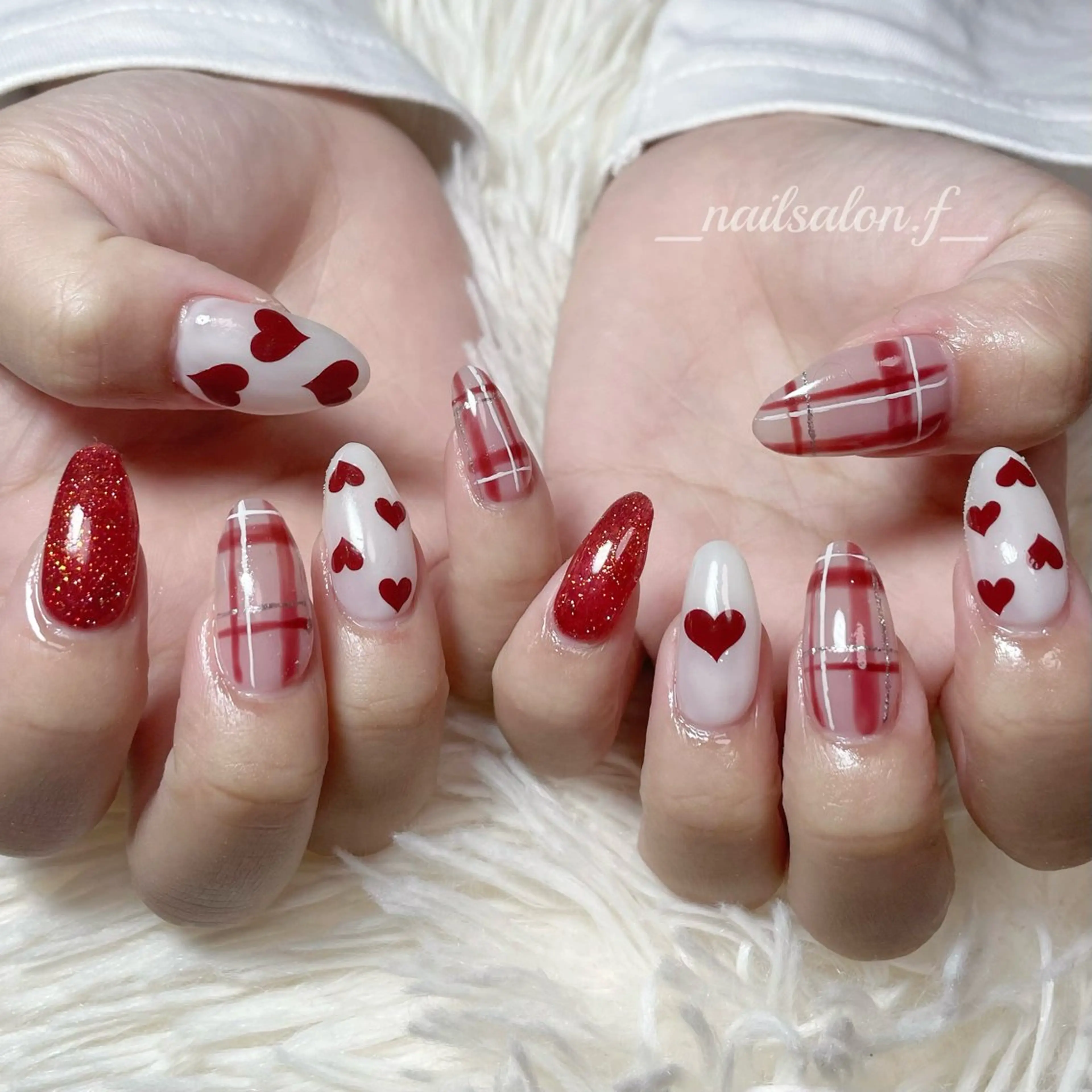 ネイル 冬ネイル クリスマス ハンドネイル Nailsalon Fのネイルデザイン