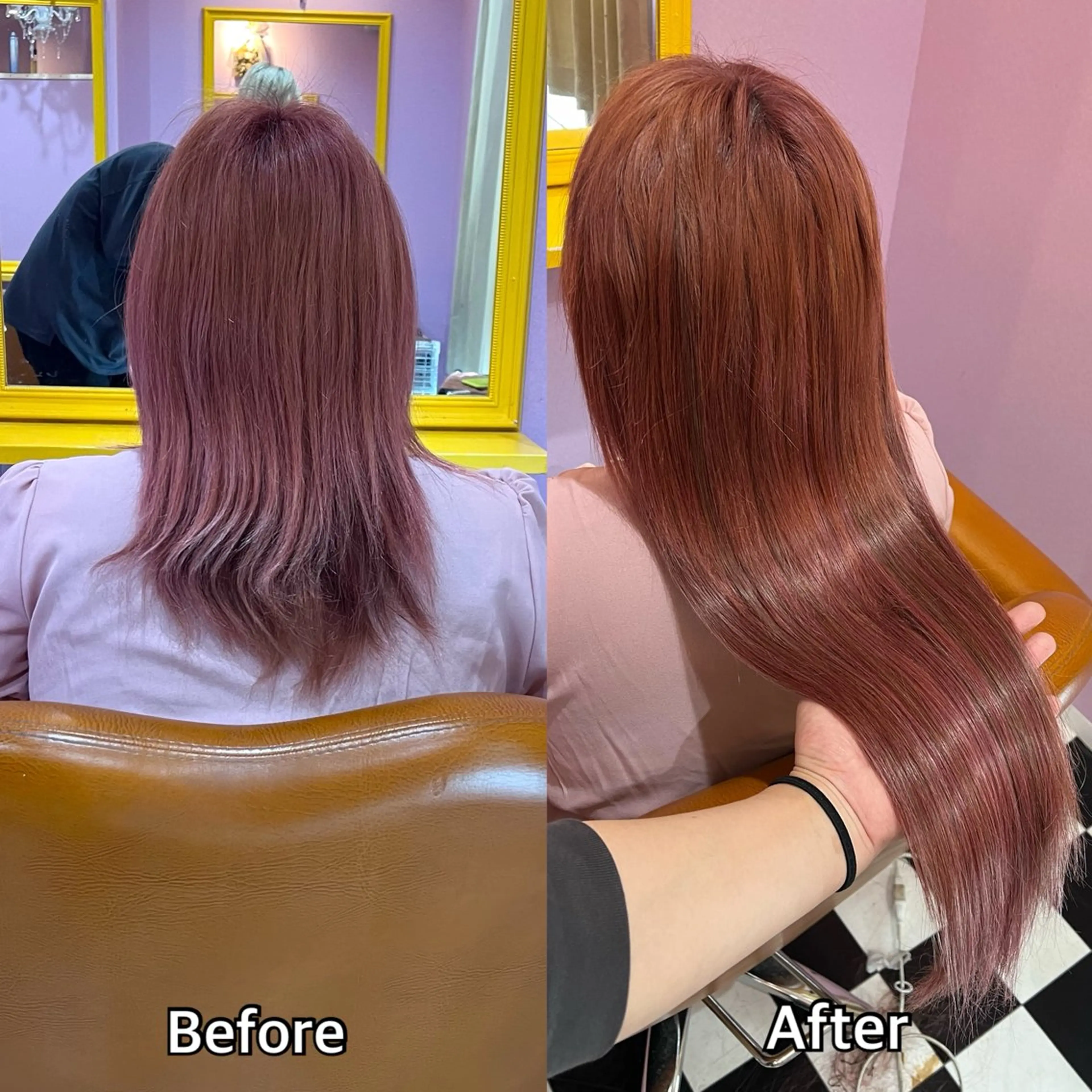 ロング シール＋ちび編み込み エクステ梅田🐨のヘアスタイル