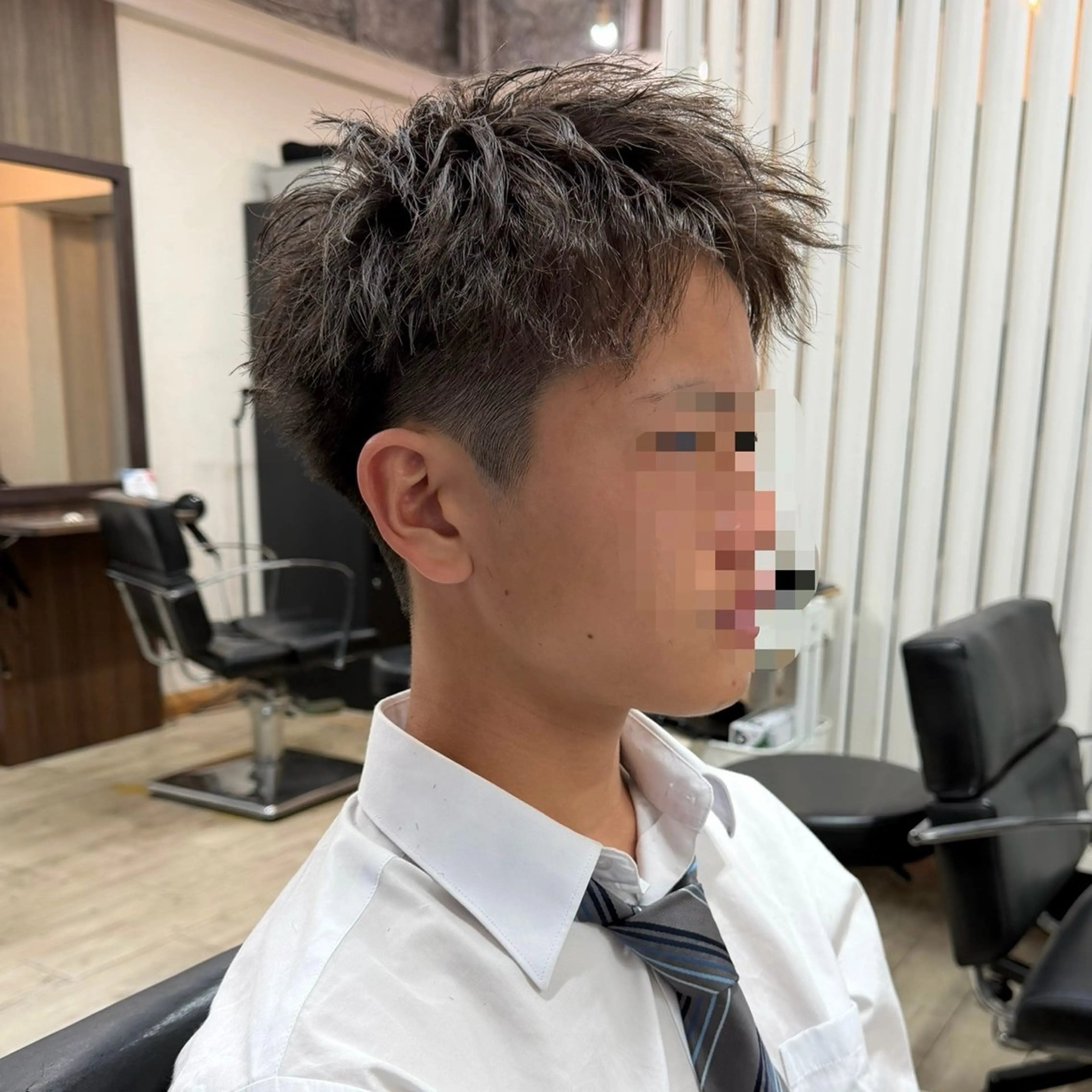 ショート パーマ メンズ アップバング カット パーマ ヘアセット 【池袋/スパイキー ショート】ⓝⓘⓜⓤのヘアスタイル