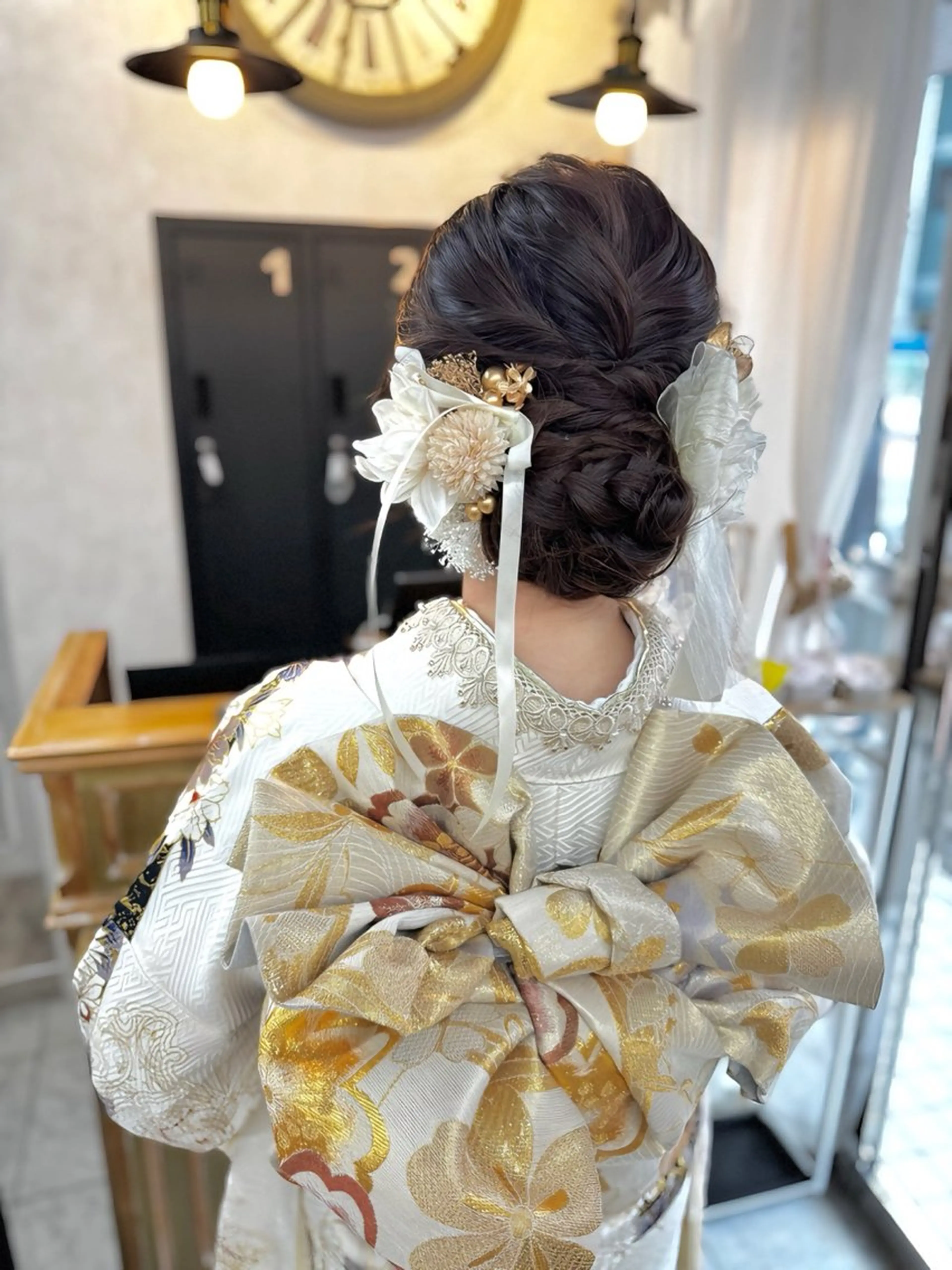 ロング ヘアアレンジ 成人式 ヘアセット 伊藤 栄子のヘアスタイル