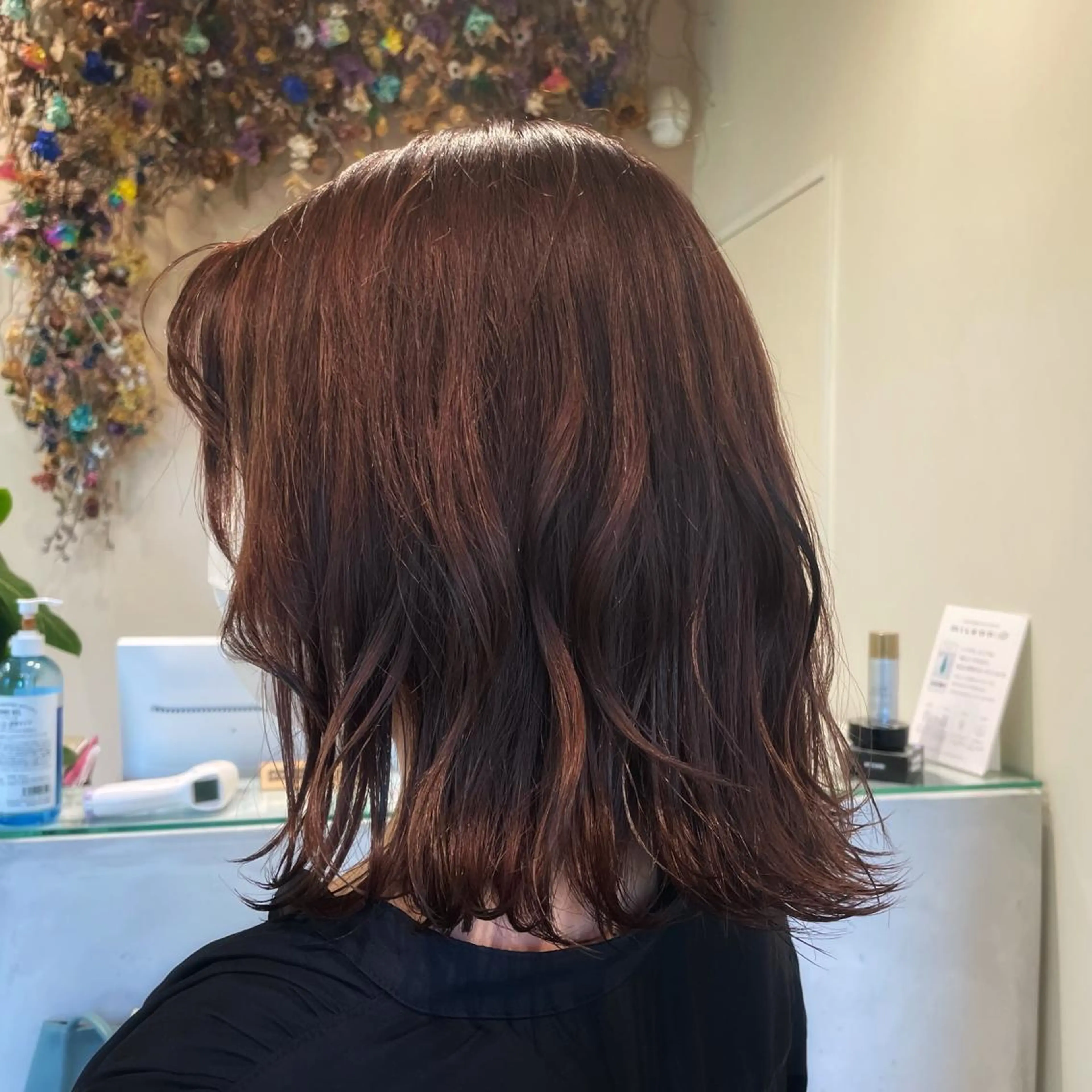 ミディアム ハイトーン/暖色/ 眉/メイク/Rinaのヘアスタイル