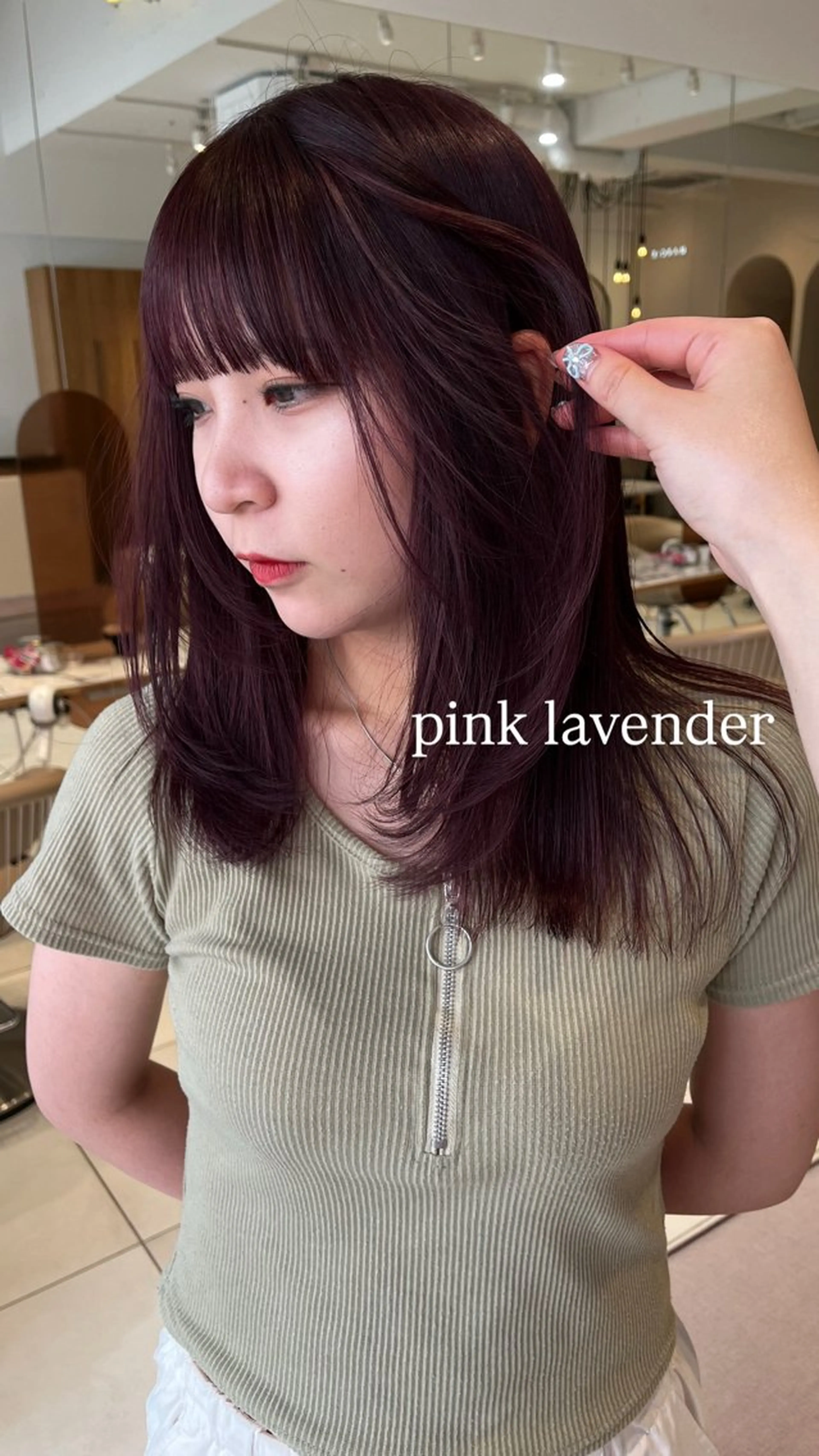 カラー ラベンダーカラー ピンクカラー ピンクラベンダー mino🌼🌈 ボブ/透明感カラーのヘアスタイル