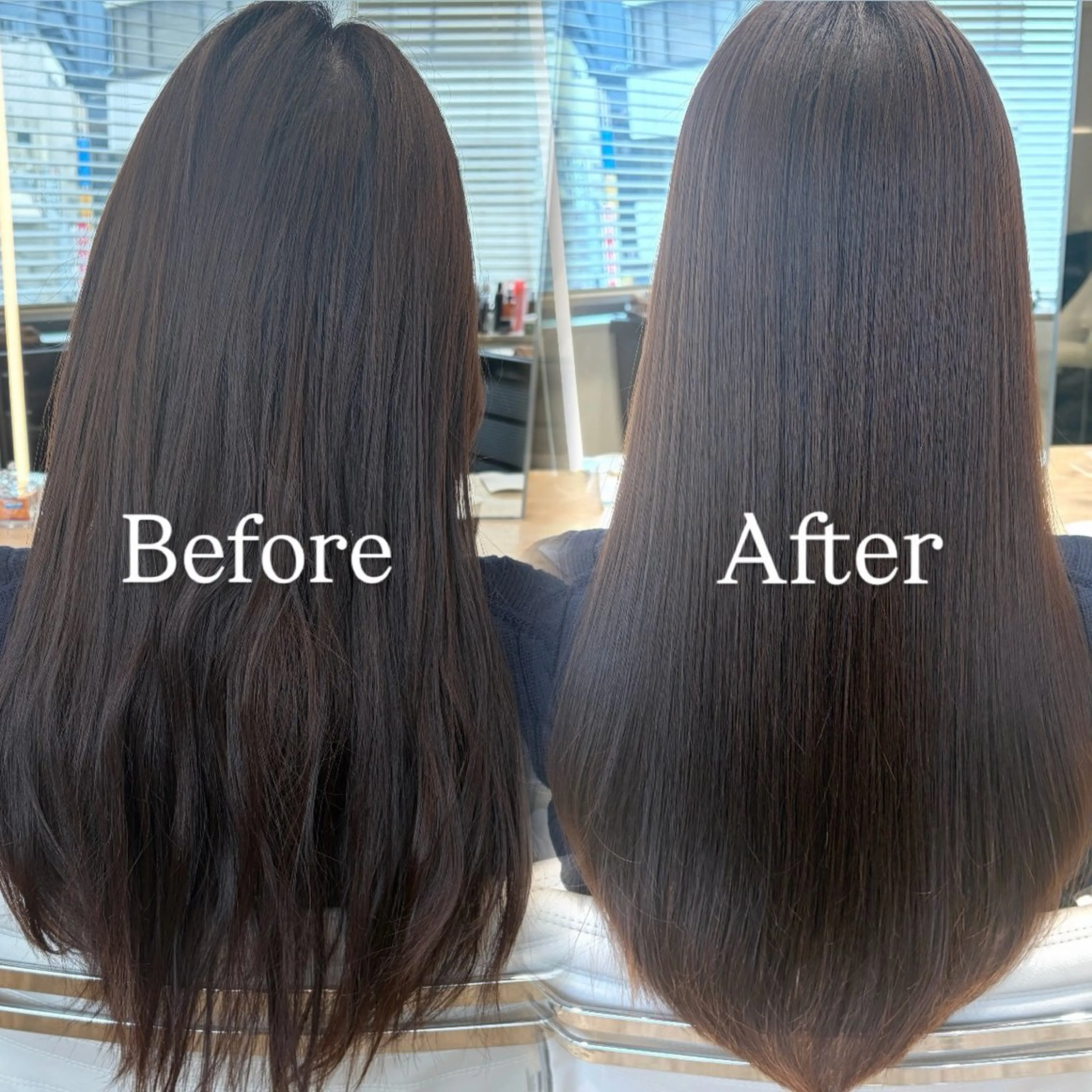 ミディアム カット 縮毛矯正 前髪・顔周りカット☆ あらいみゆのヘアスタイル
