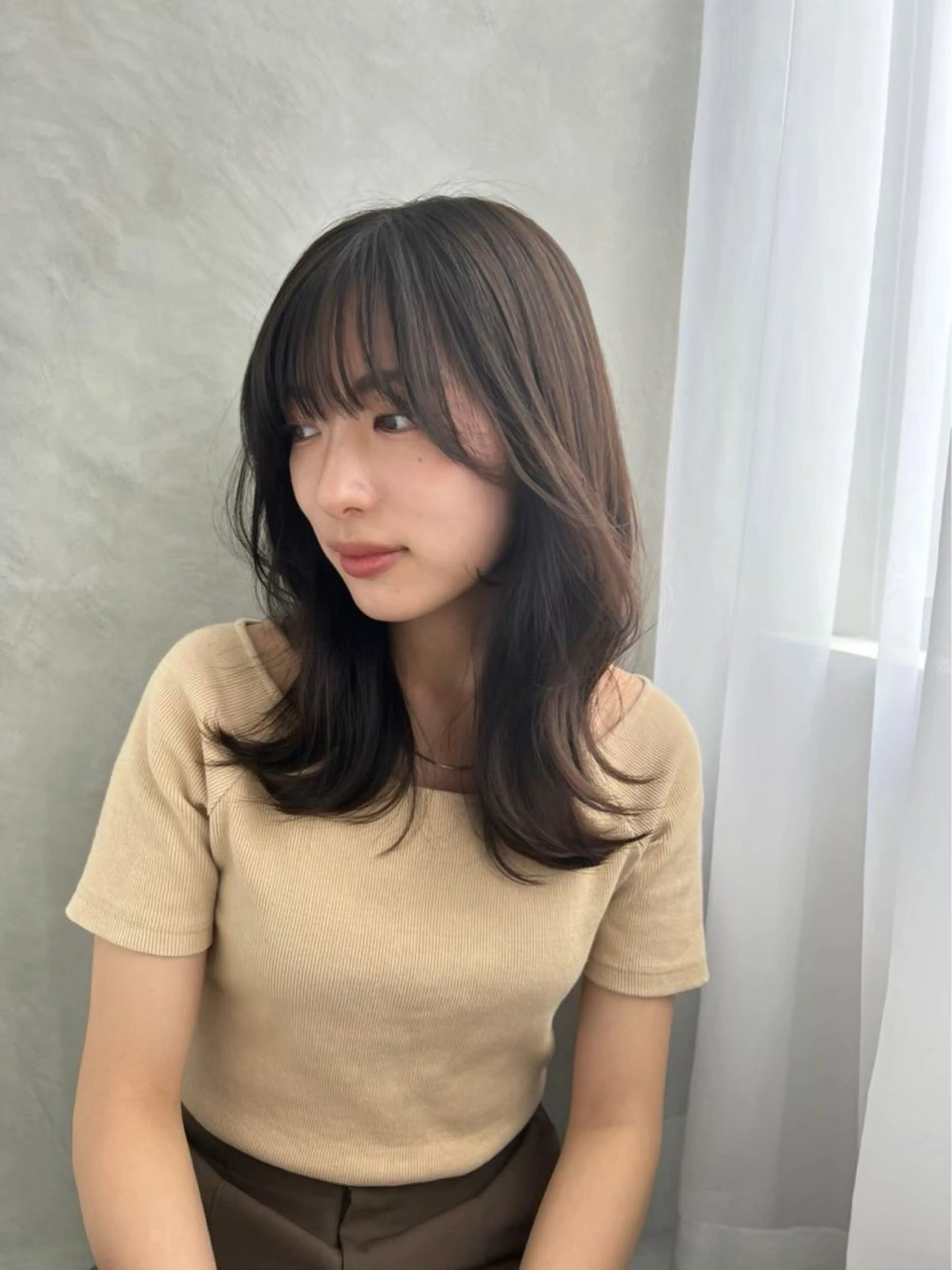 ミディアム カット トリートメント 髪質改善/ 上村旺武のヘアスタイル