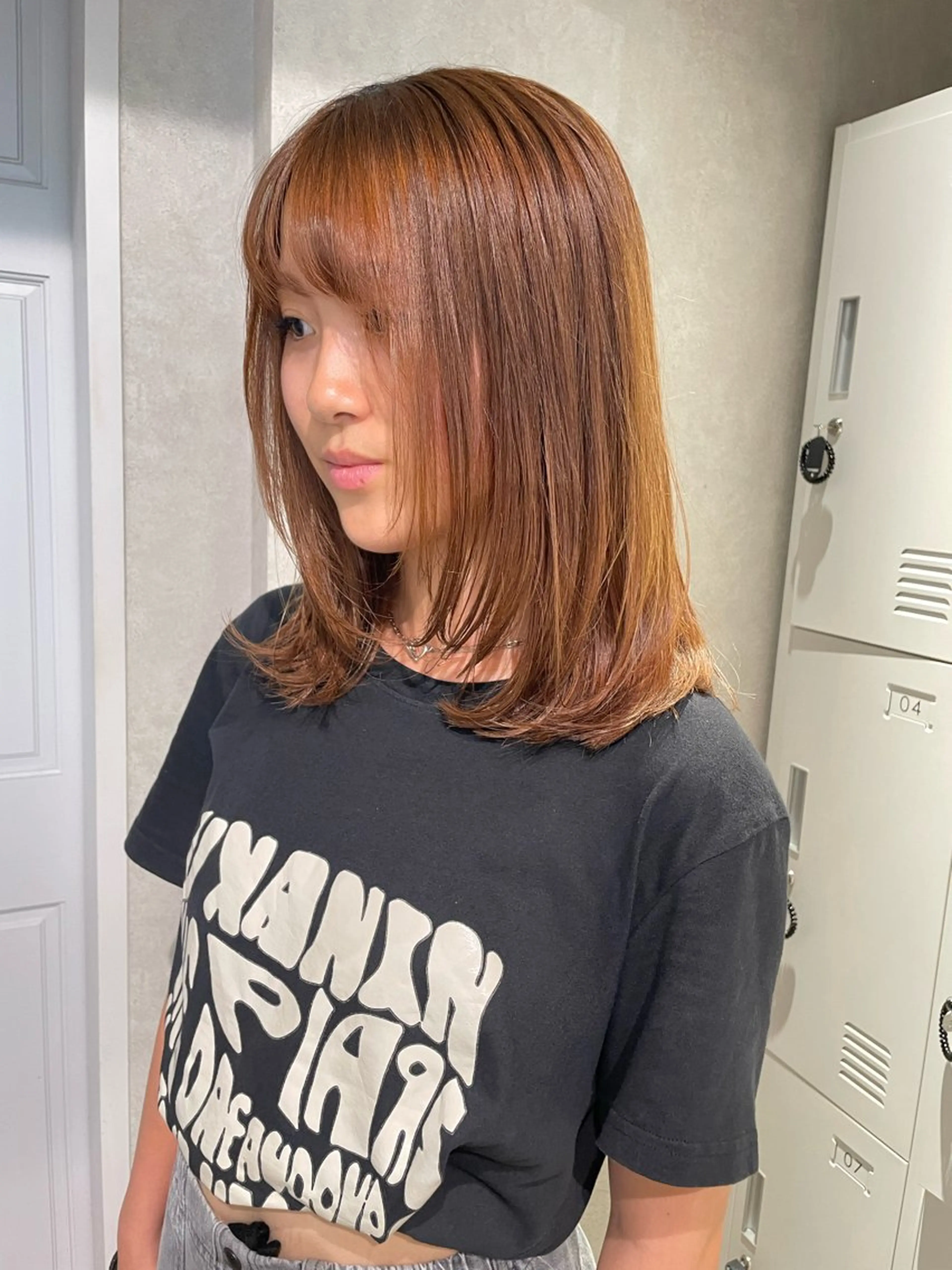 セミロング カラー レイヤーカット 似合わせカット ヘアカラー トリートメント ナチュラル透明感🌱 小山美樹子のヘアスタイル