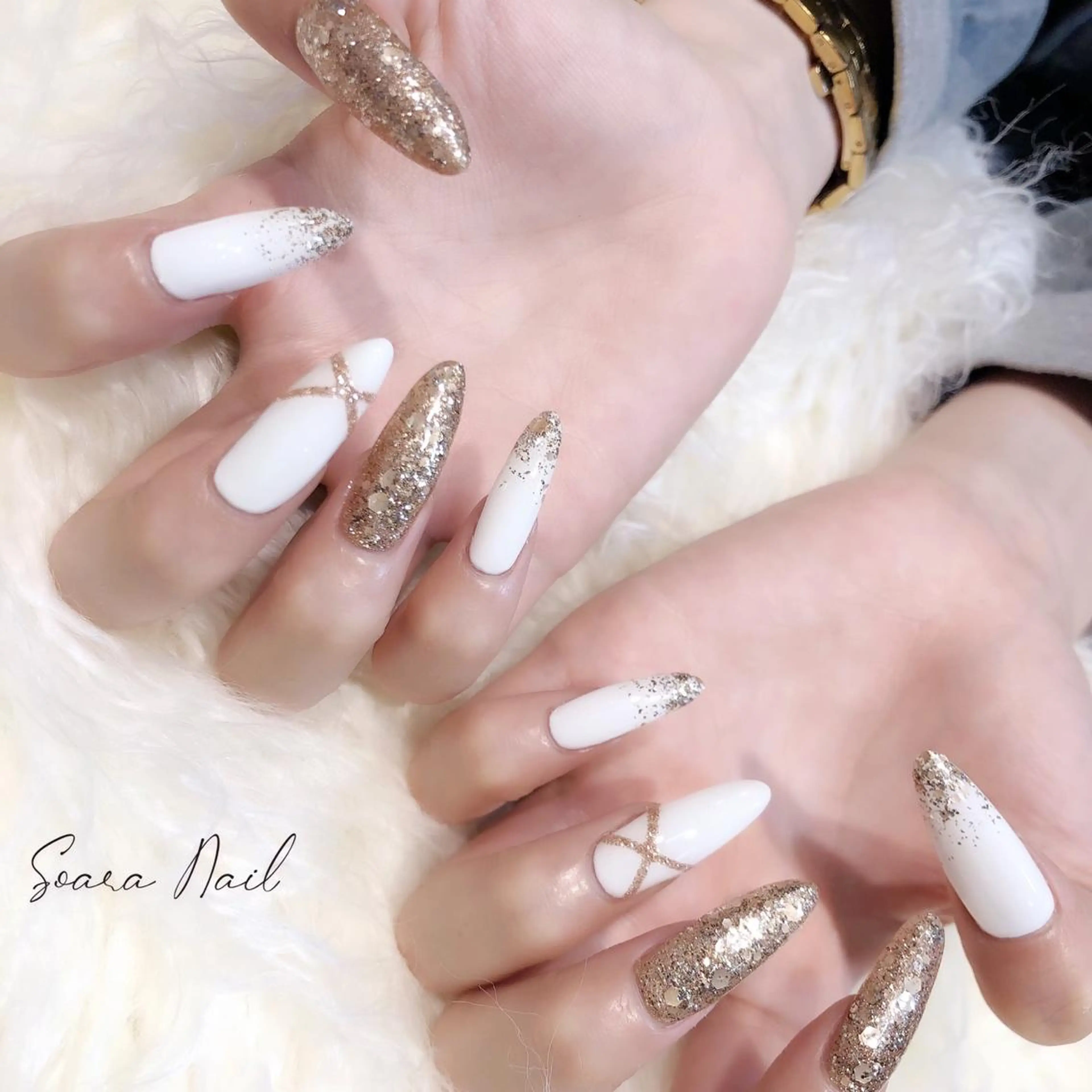 ネイル 長さ出し スカルプネイル Salon Cleve所属・T. maoのネイルデザイン