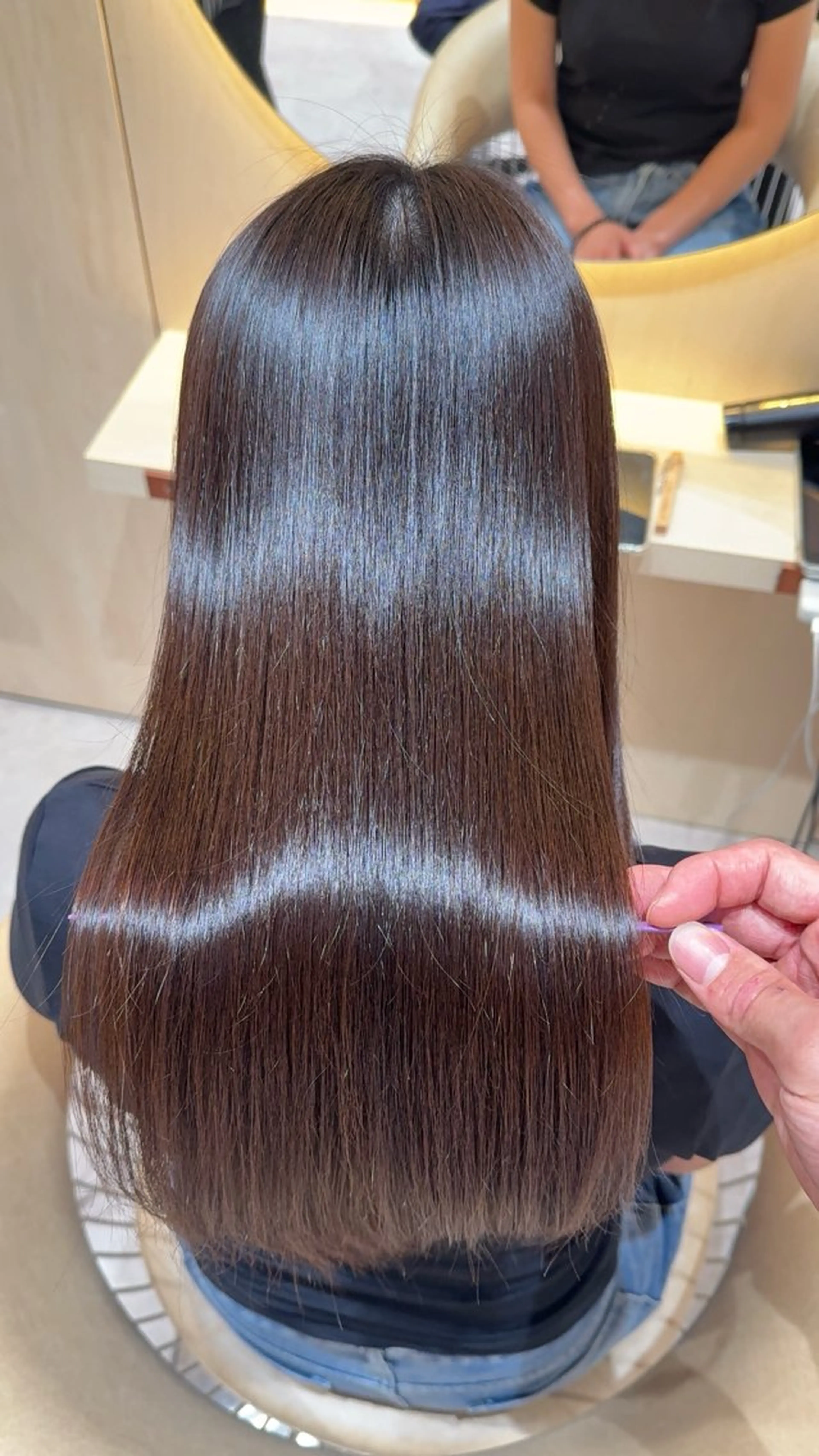 セミロング カラー カット ヘアカラー 縮毛矯正 レイヤー❣️縮毛矯 川村利幸のヘアスタイル