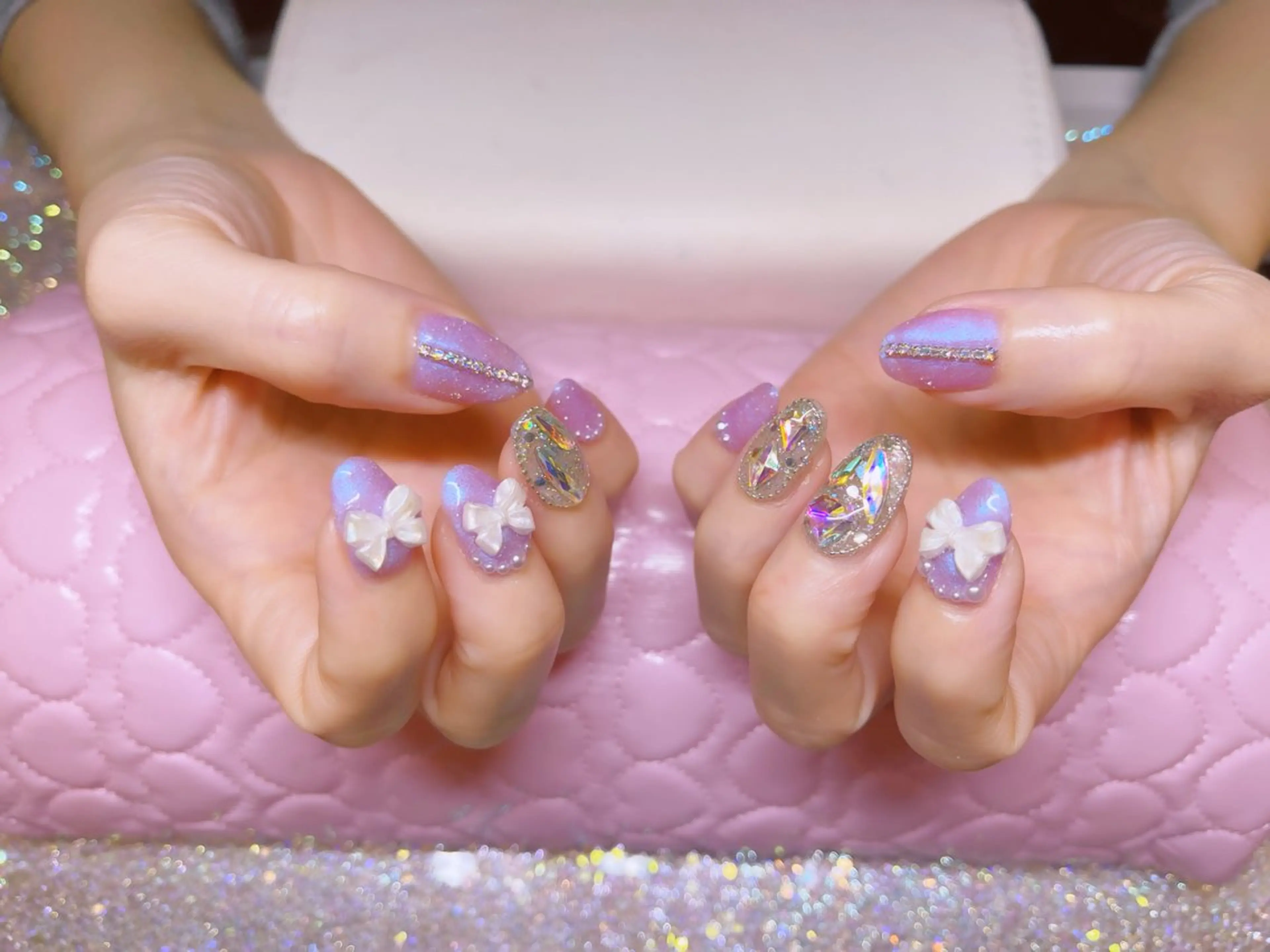 ネイル ぷっくりネイル リボン CHANCE 【チャンス】のネイルデザイン