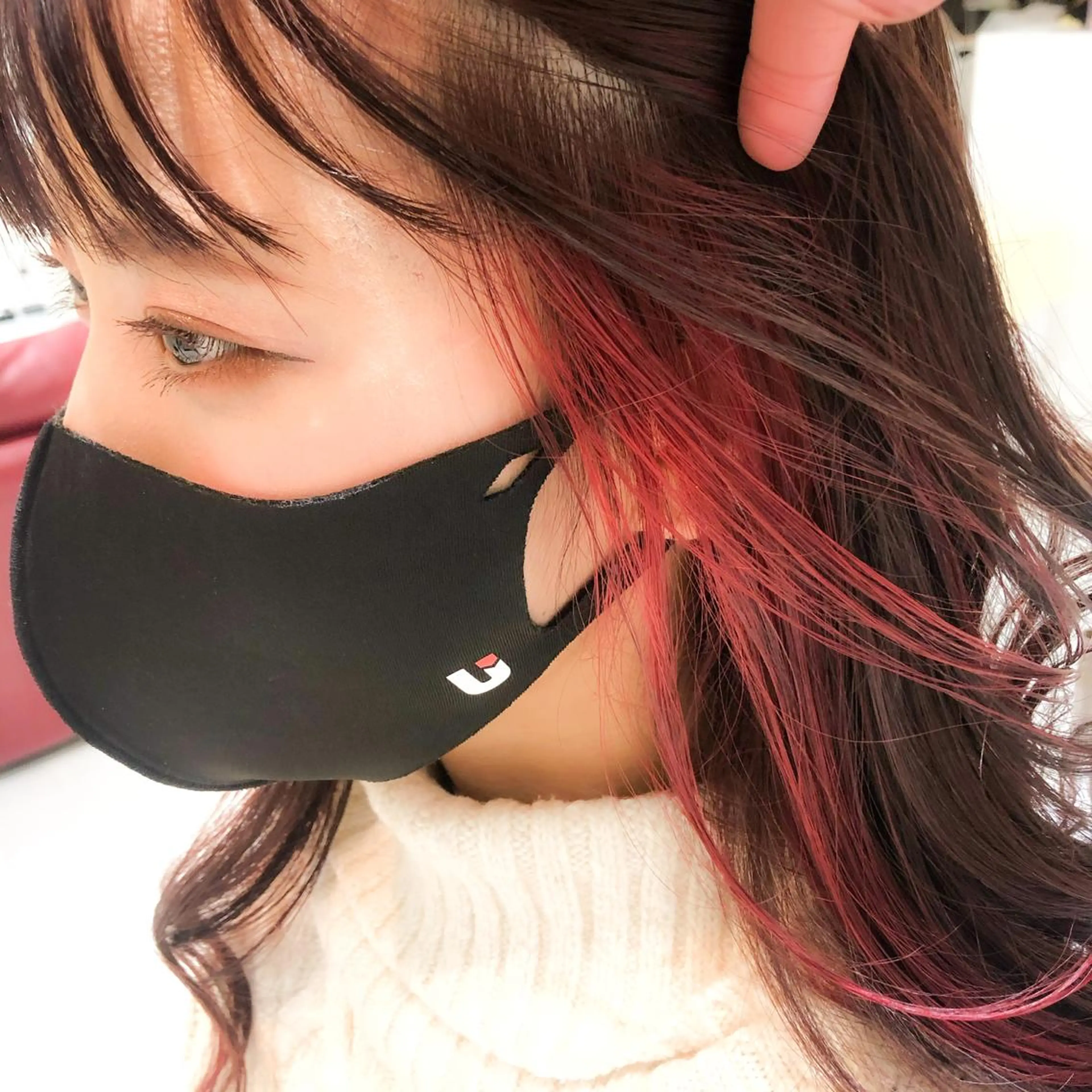 セミロング カラー インナーカラー 朝倉 海斗のヘアスタイル